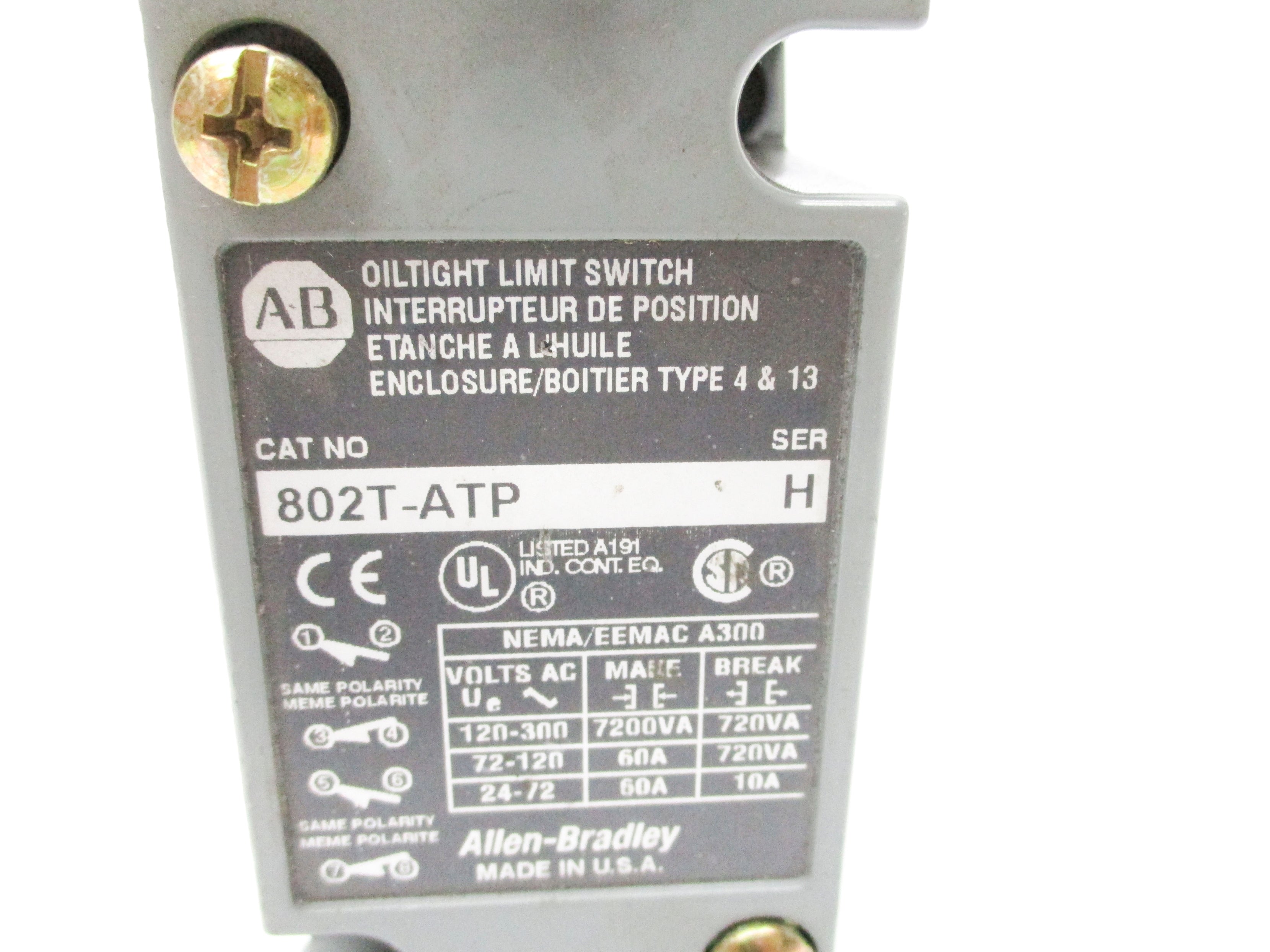 ALLEN BRADLEY 802T-ATP SER. H NSNP