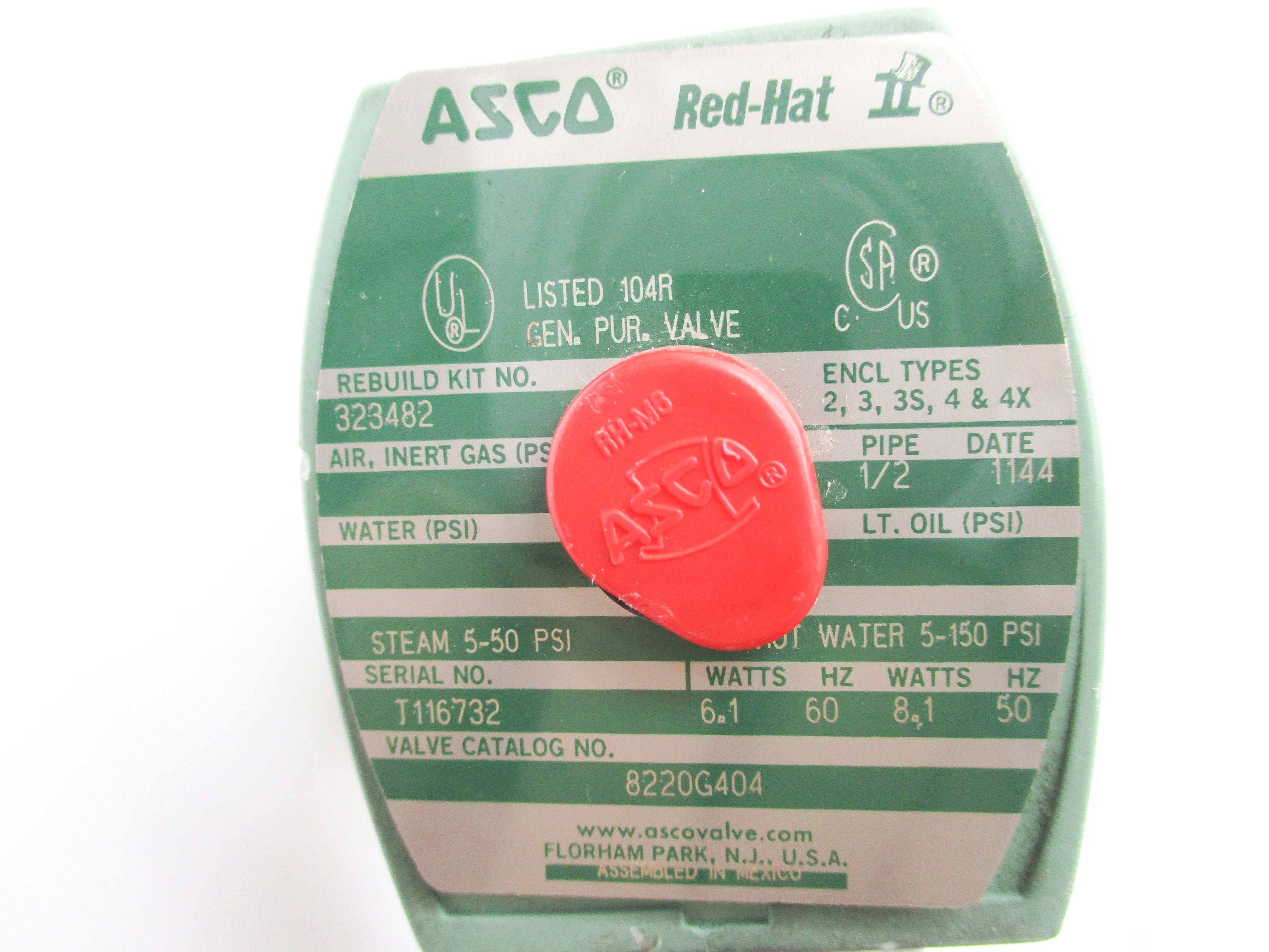 ASCO 8220G404 120/60 110/50 NSNP