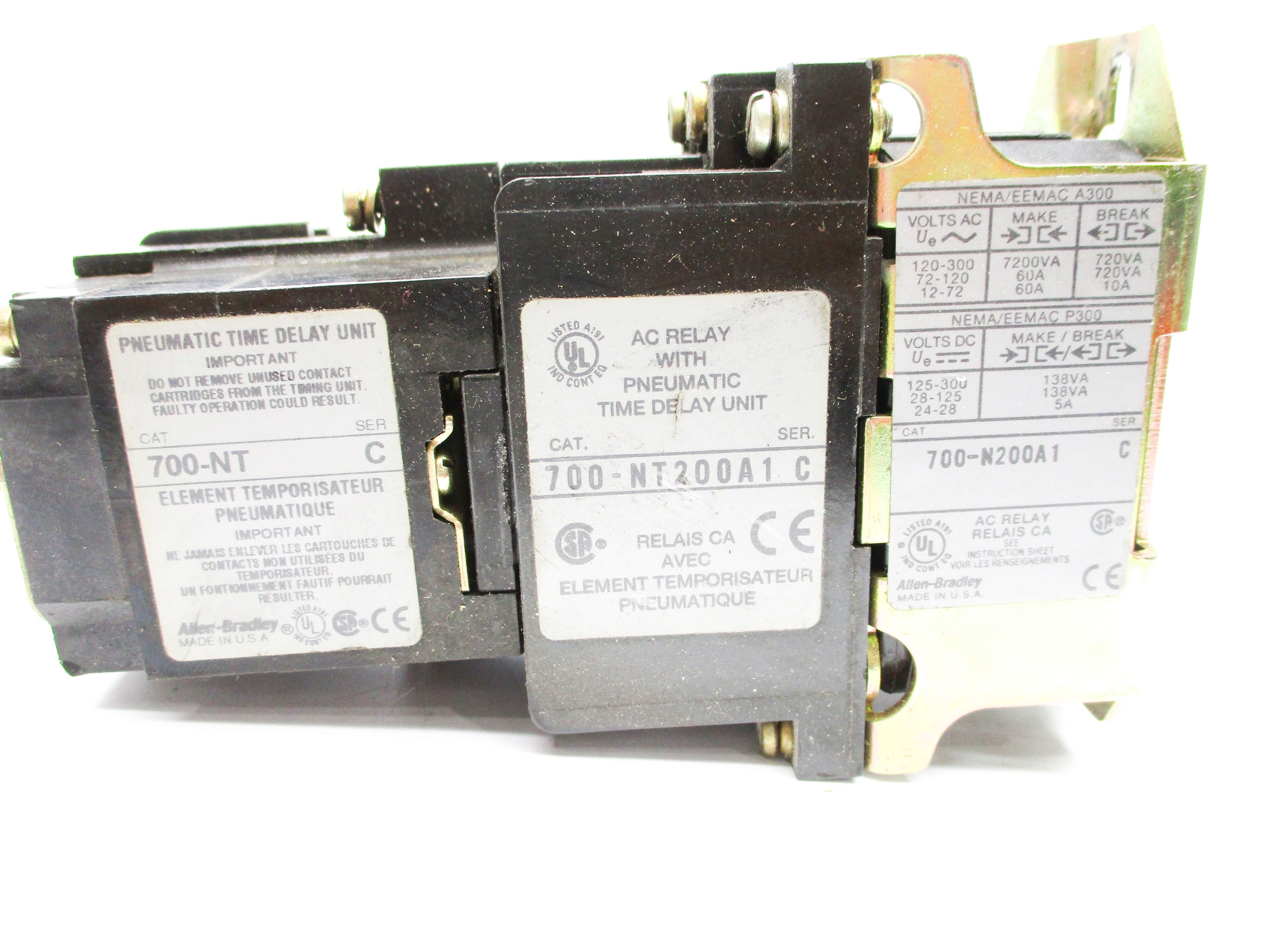 ALLEN BRADLEY 700-NT200A1 SER. C 110/120V UNMP