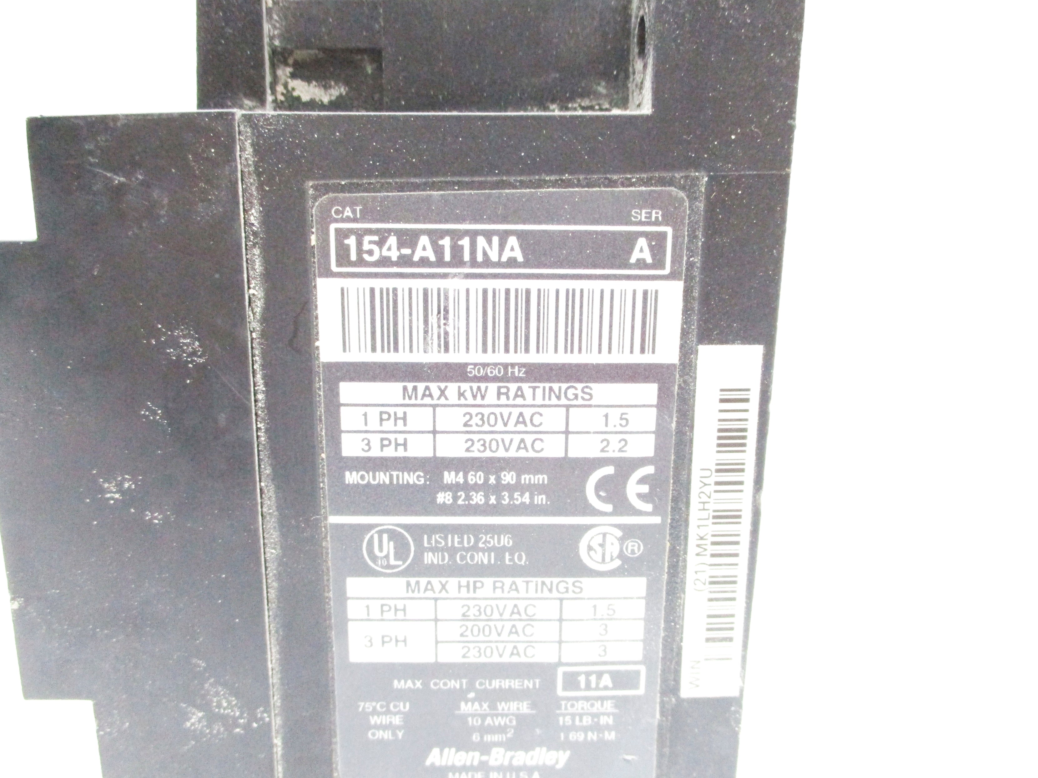 ALLEN BRADLEY 154-A11NA SER. A UNMP