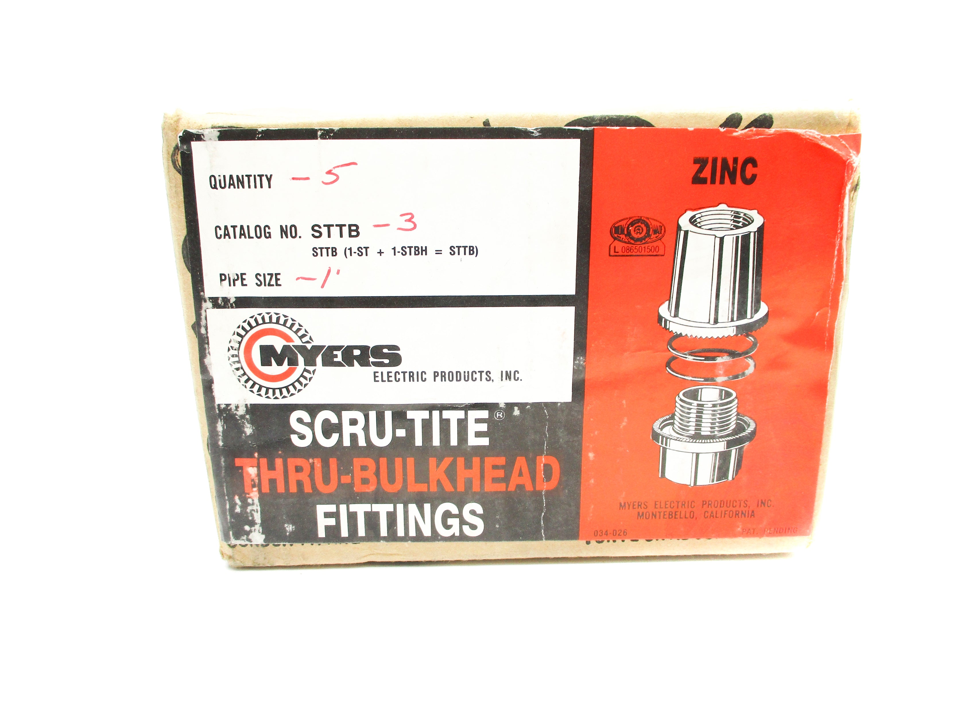 MYERS ELECTRIC PRODUCTS STTB-3 (PKG OF 5) NSFS