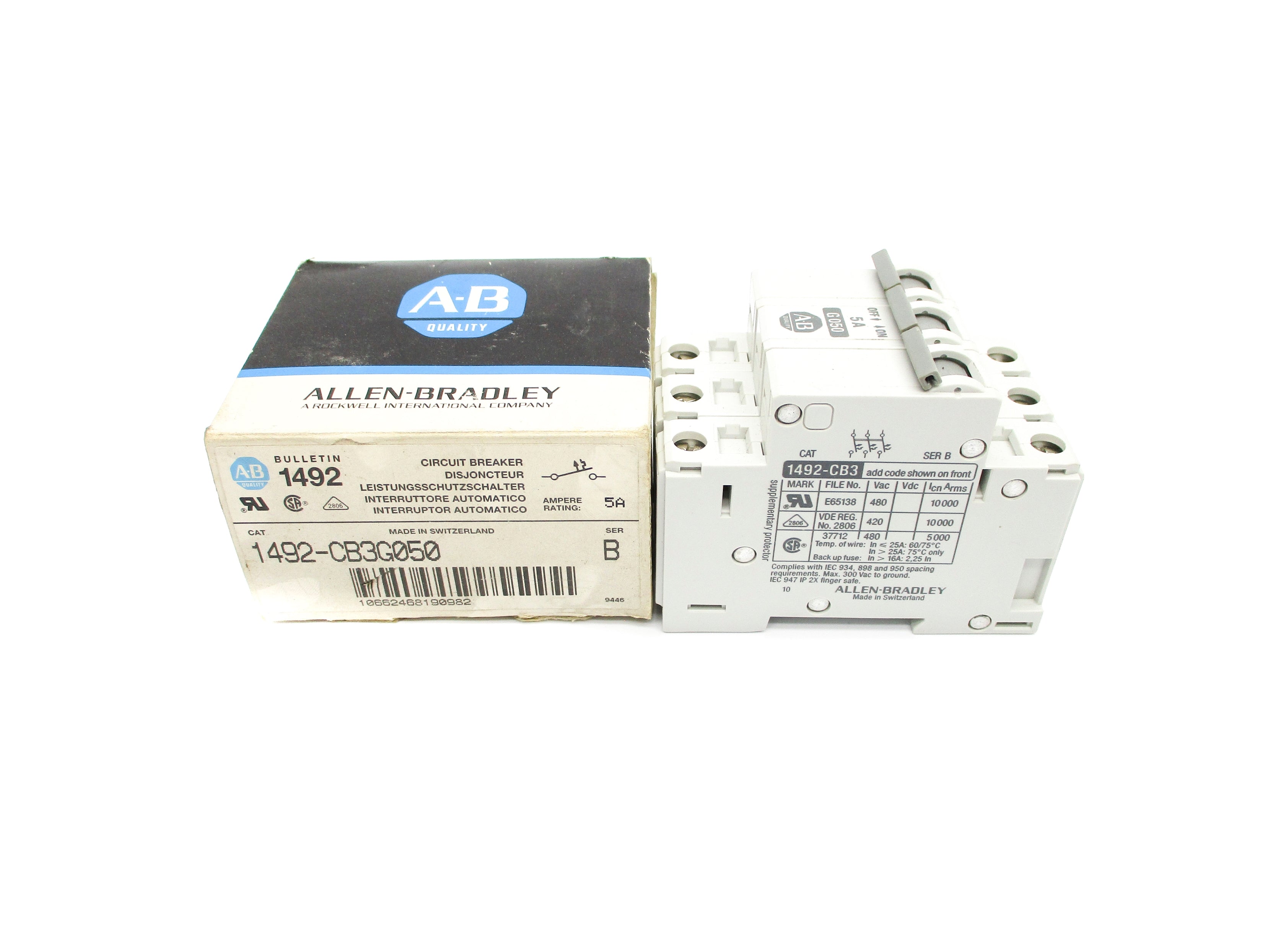 ALLEN BRADLEY 1492-CB3G050 SER. B 5A NSMP