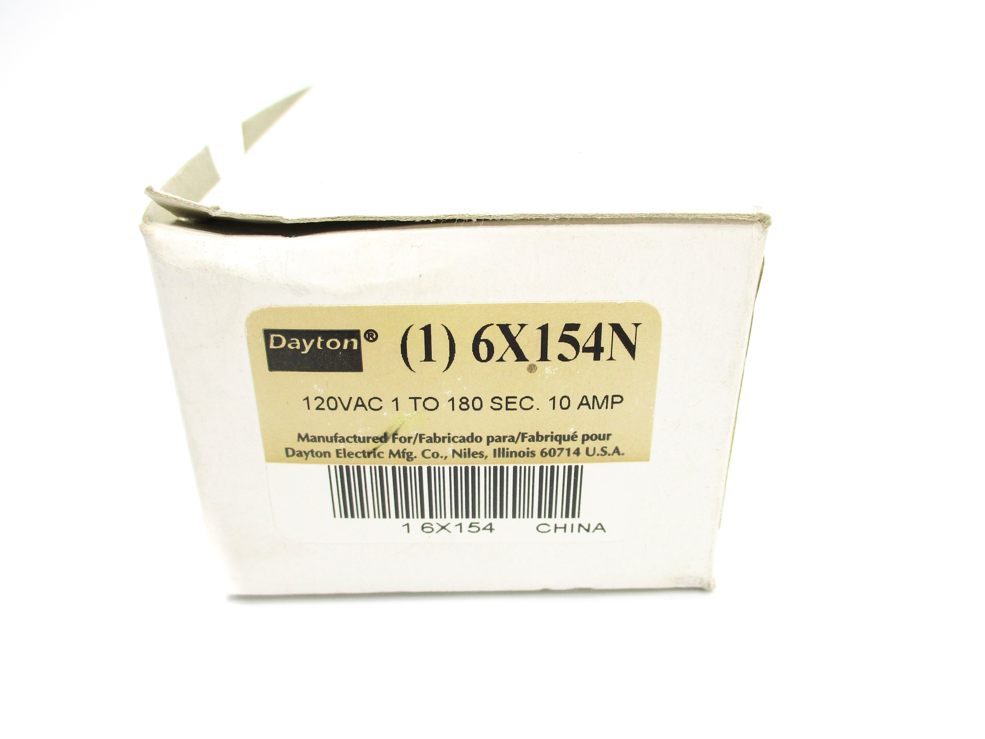 DAYTON 6X154N 120VAC 10A 1-180S NSMP