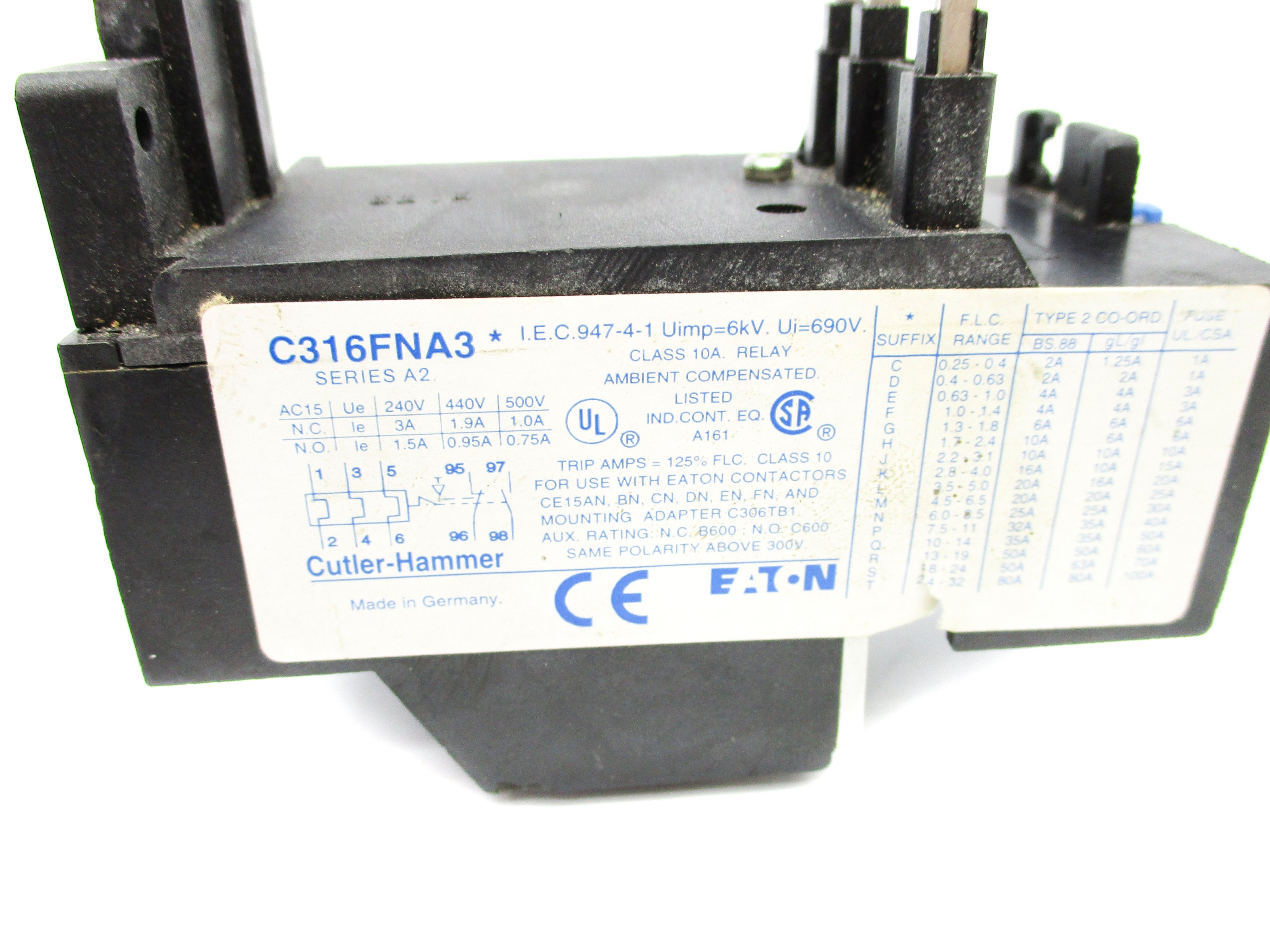 EATON C316FNA3H SER. A2 1.7-2.4A NSNP