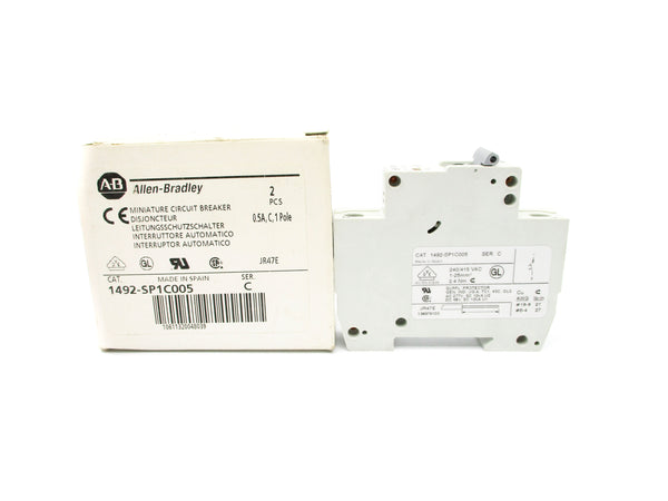 ALLEN BRADLEY 1492-SP1C005 SER. C 240/415VAC 0.5A (PKG OF 2) NSMP