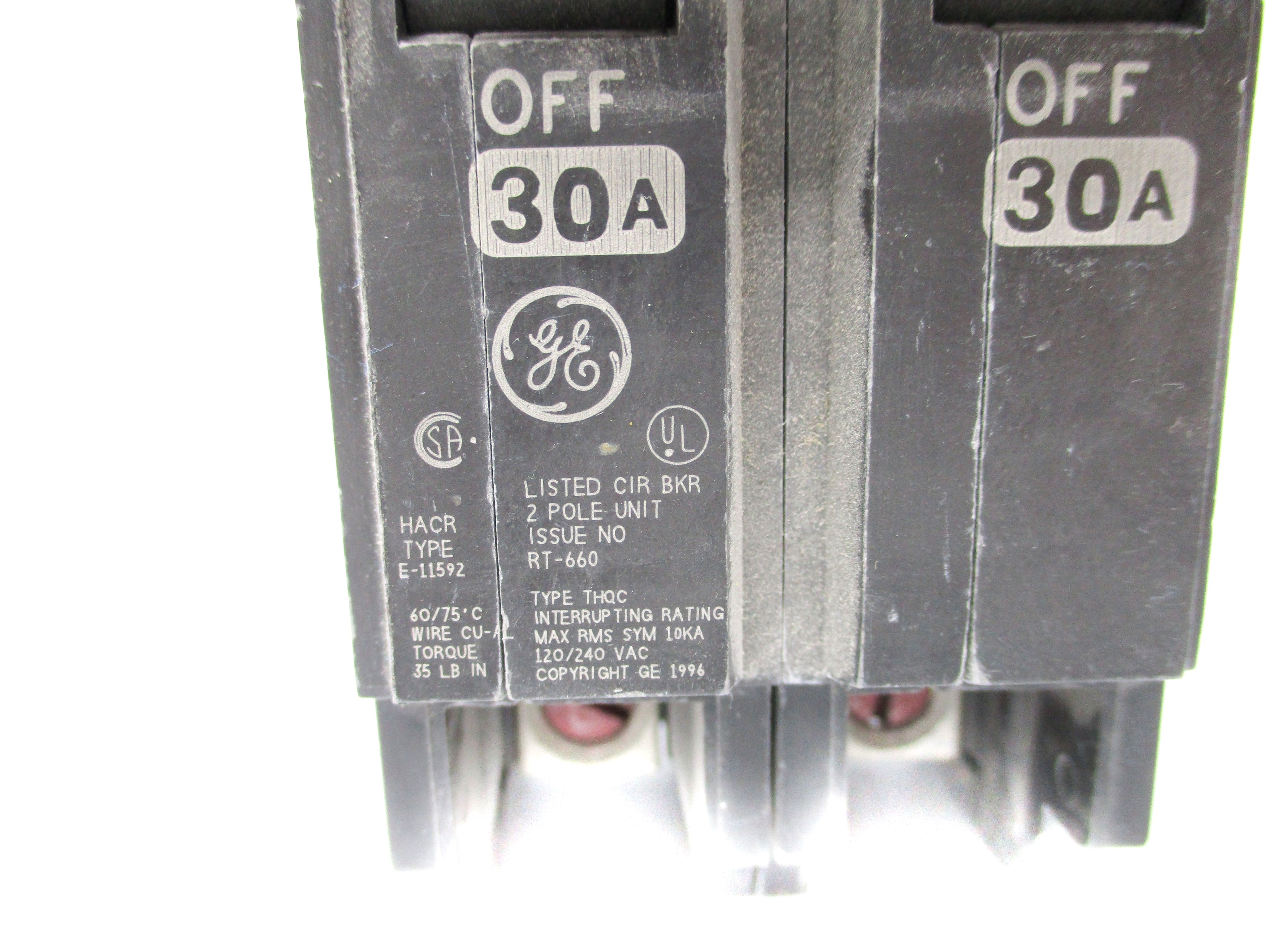 GENERAL ELECTRIC THQC230 30A 120/240VAC UNMP