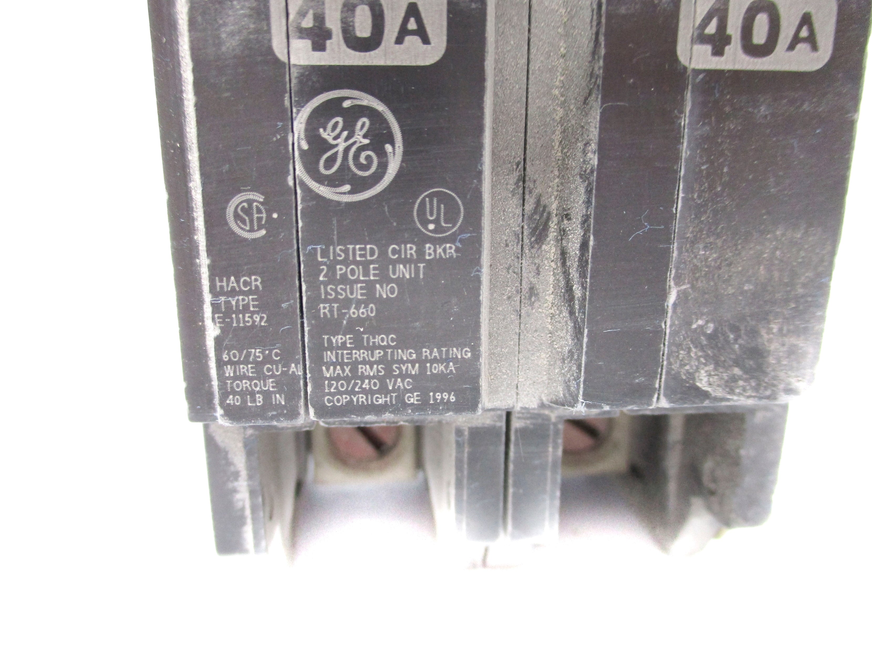 GENERAL ELECTRIC THQC240 40A 120/240VAC UNMP