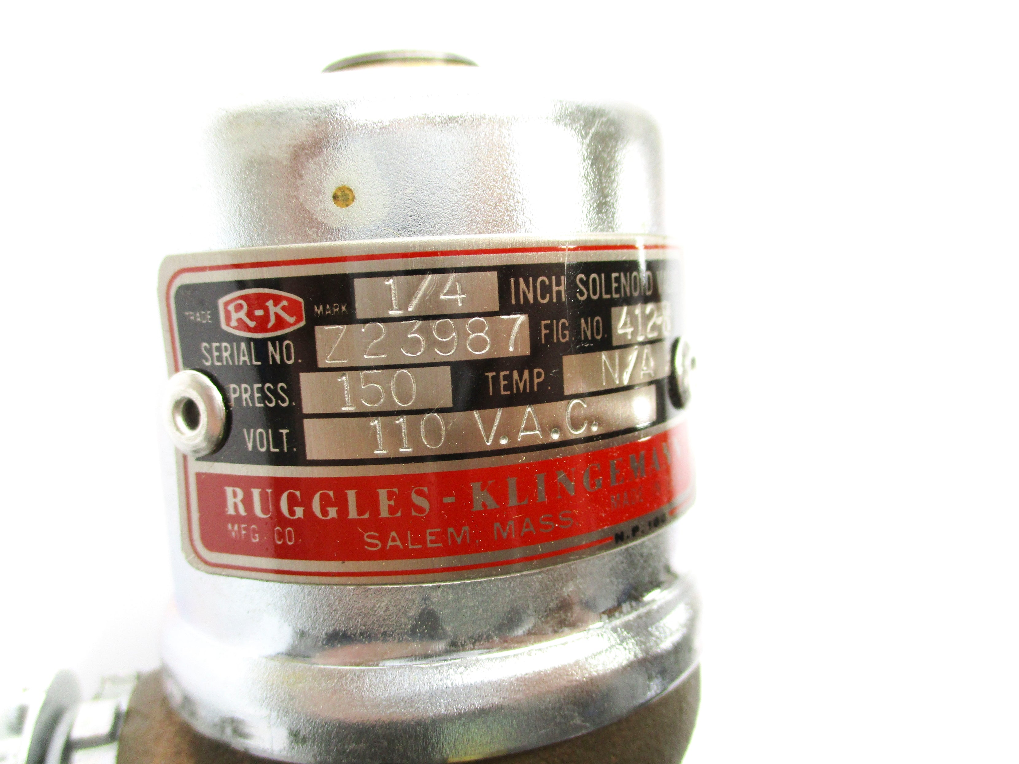 RUGGLES-KLINGEMANN 412-B 110VAC NSNP