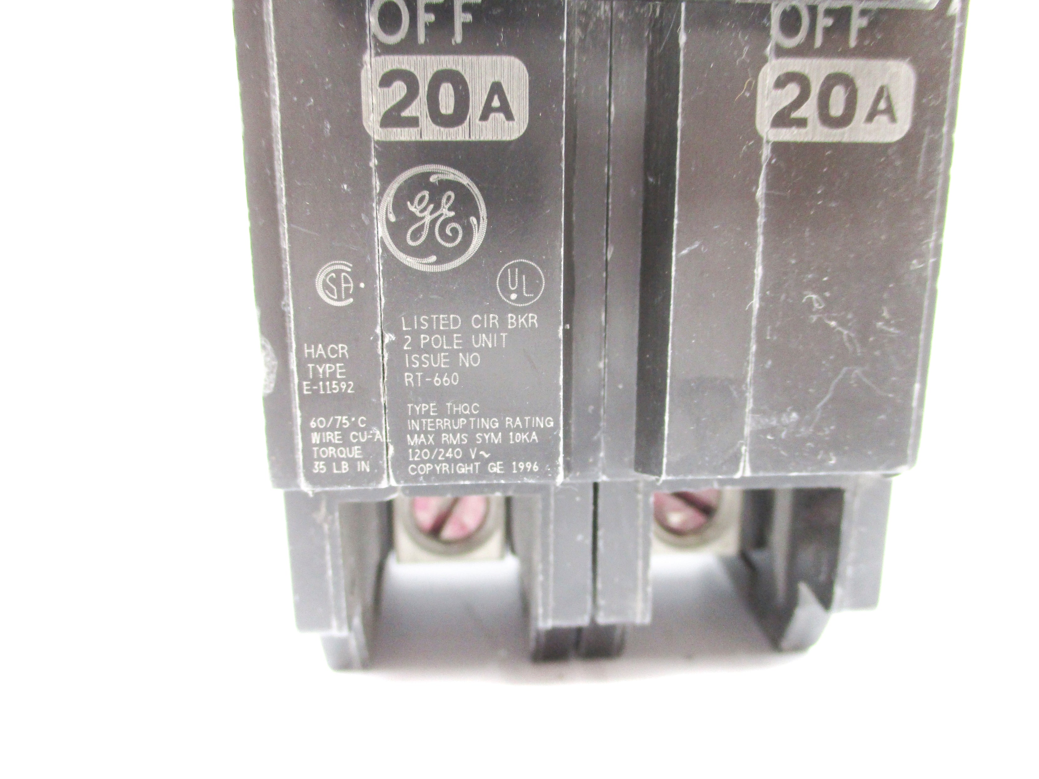 GENERAL ELECTRIC THQC2120 20A 120/240VAC NSNP