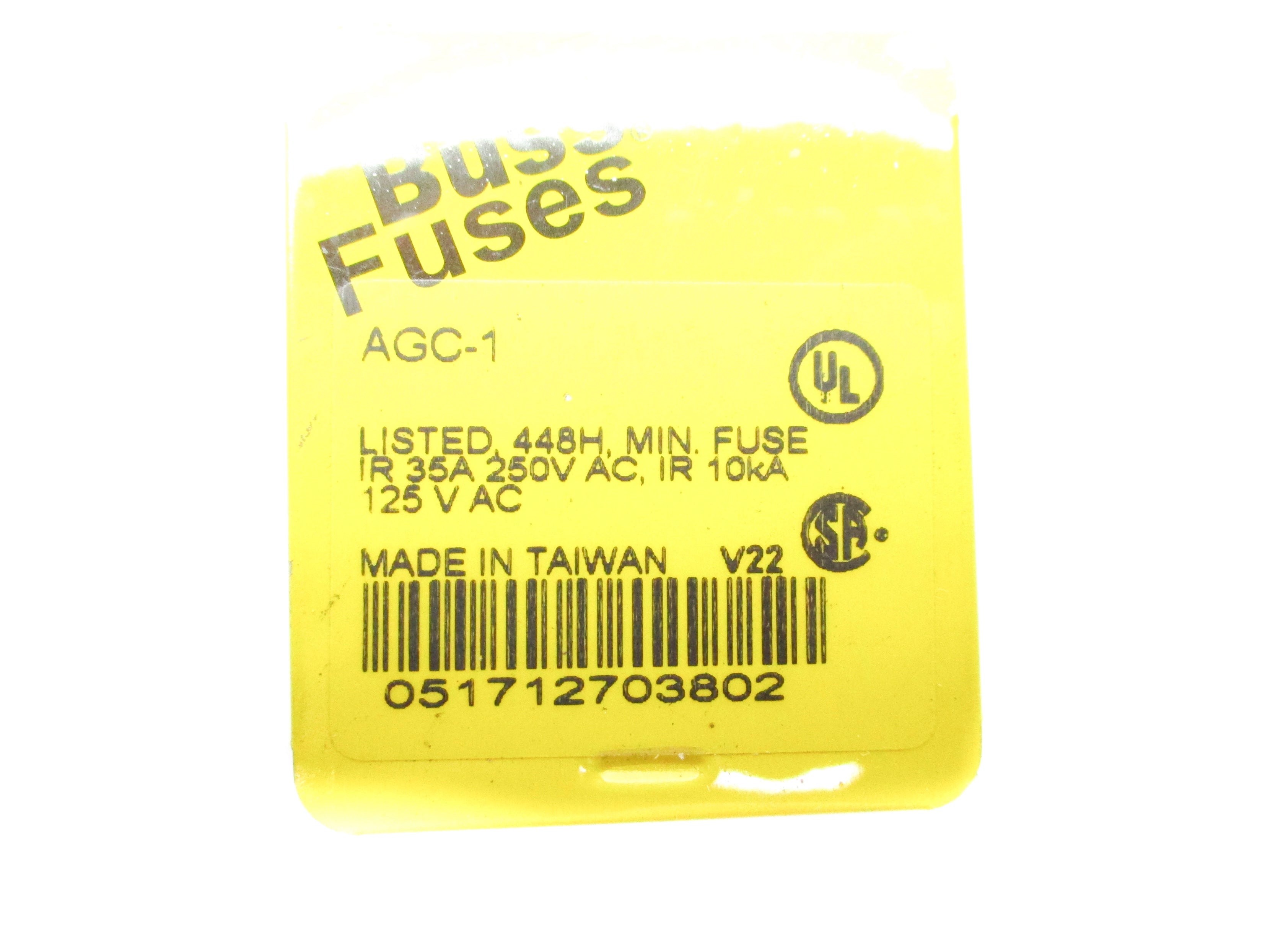 BUSSMANN AGC-1 1A (PKG OF 5) NSFS
