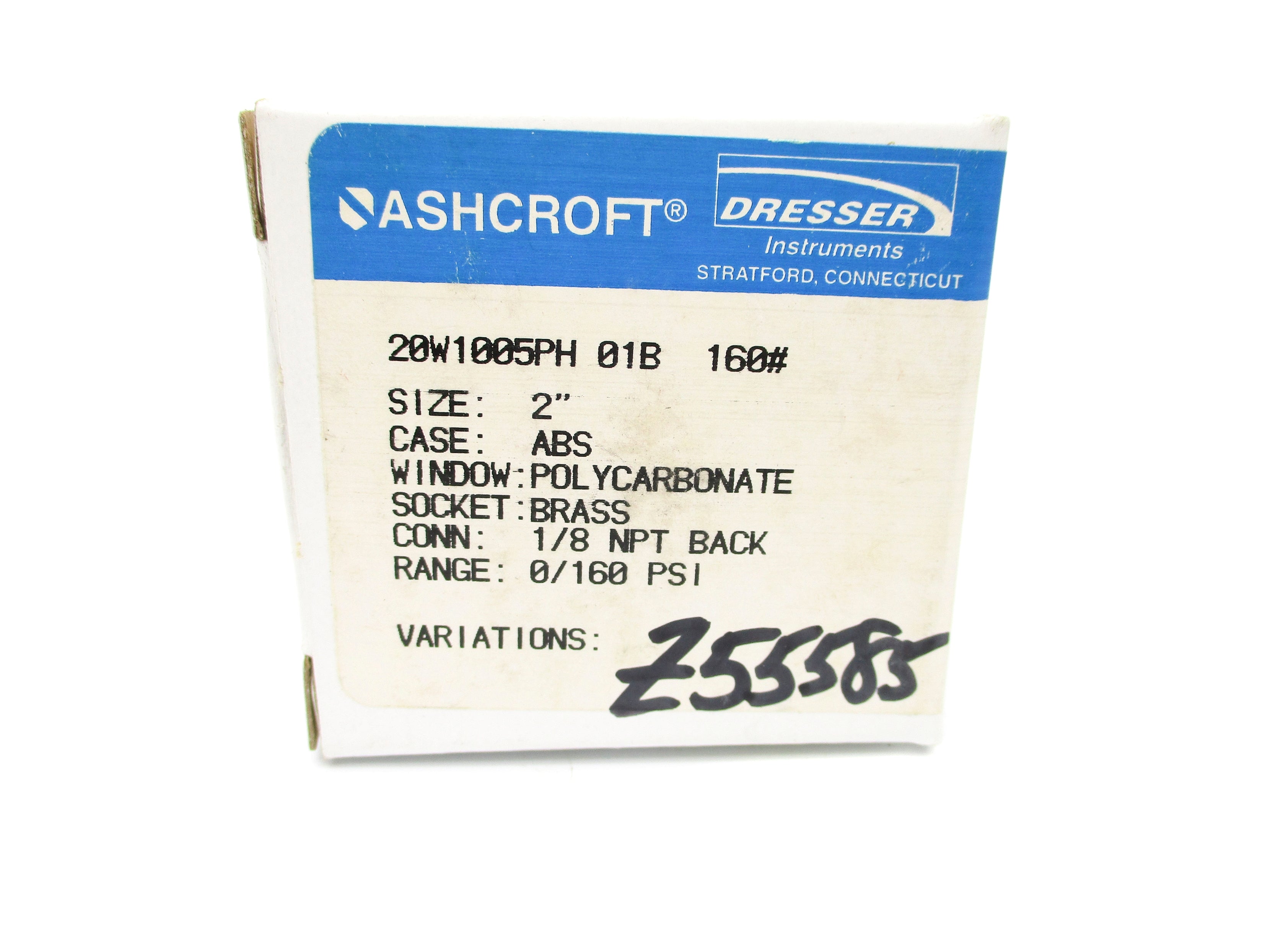 ASHCROFT 20W1005PH01B160# 160PSI NSMP