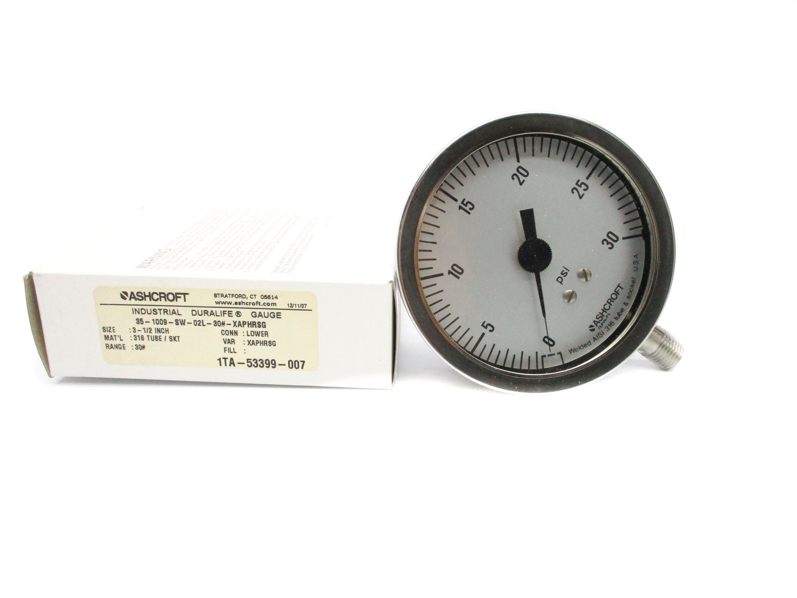 ASHCROFT 35-1009-SW-02L-30#-XAPHRSG 30PSI NSMP