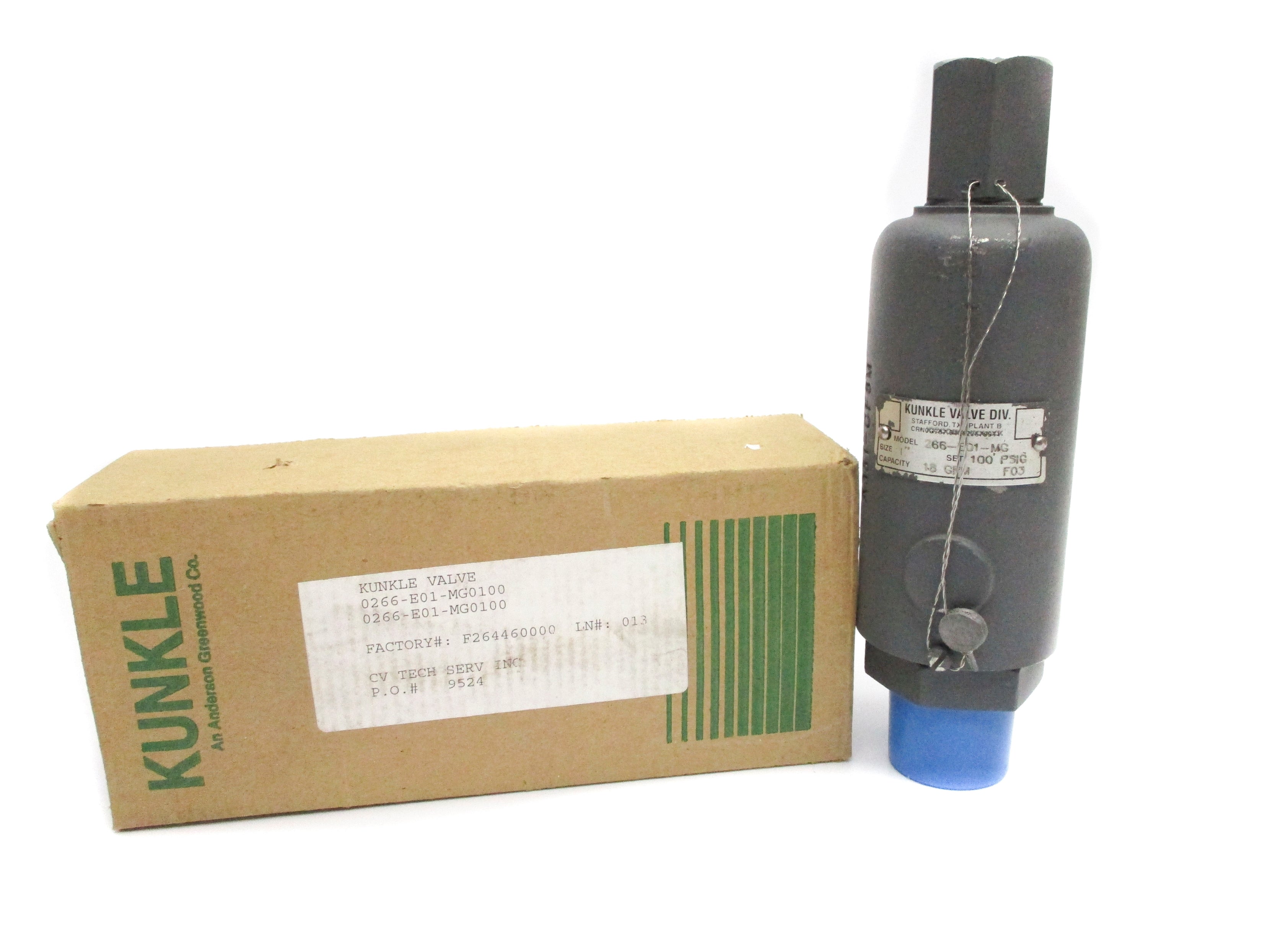 KUNKLE VALVE 0266-E01-MG0100 100PSIG NSMP