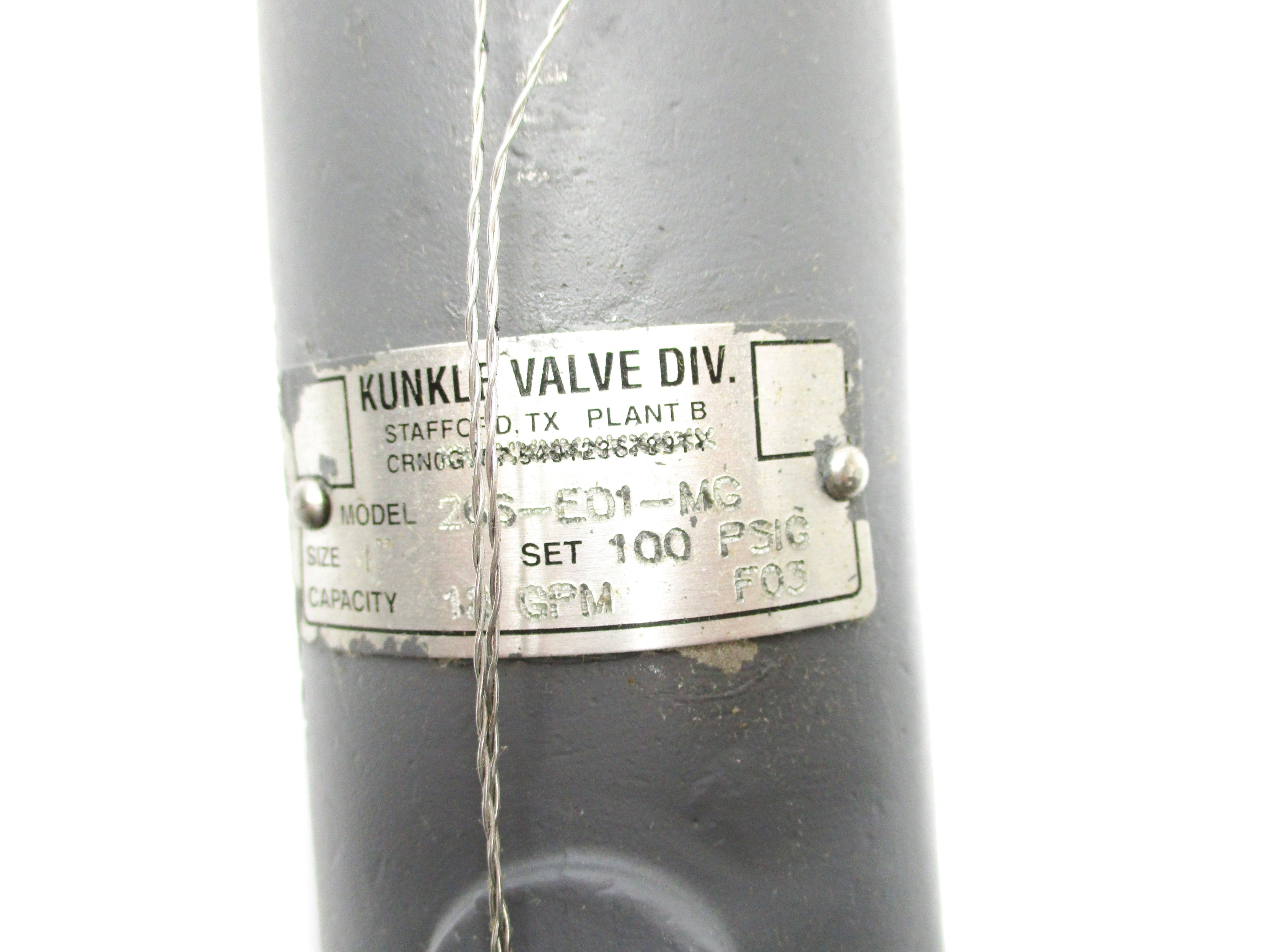 KUNKLE VALVE 0266-E01-MG0100 100PSIG NSMP