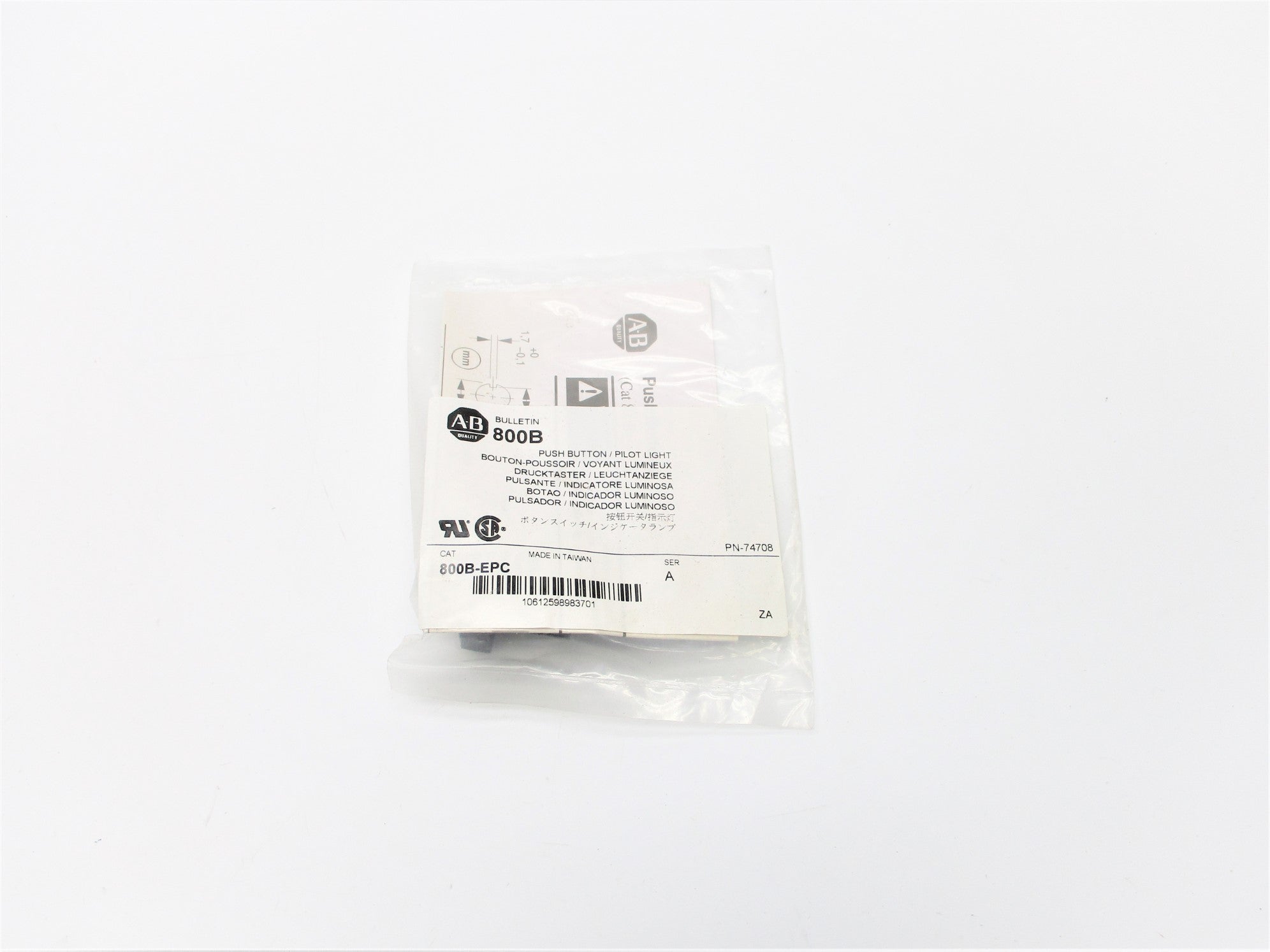 ALLEN BRADLEY 800B-EPC SER. A NSMP