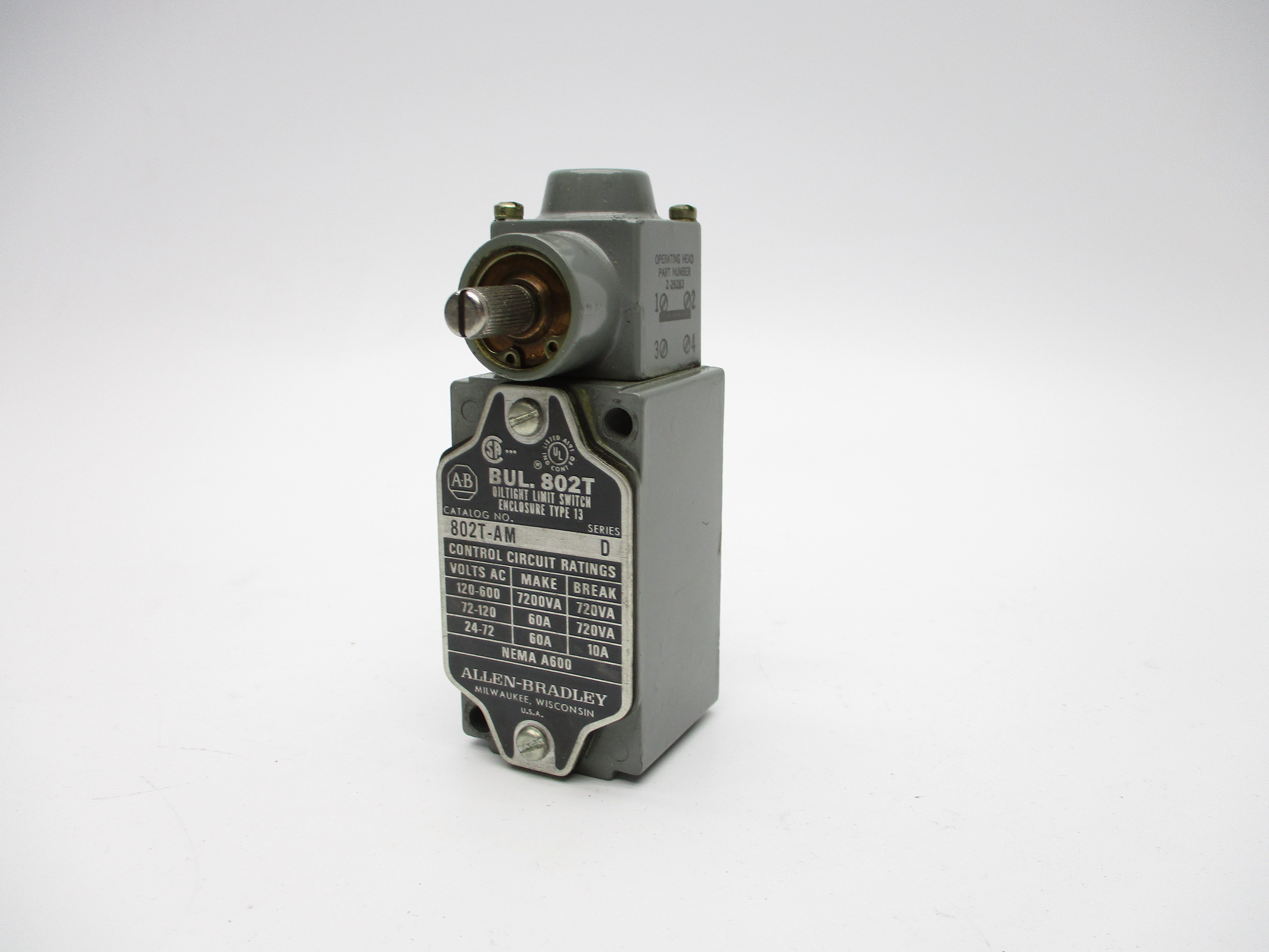 ALLEN BRADLEY 802T-AM SER. D UNMP