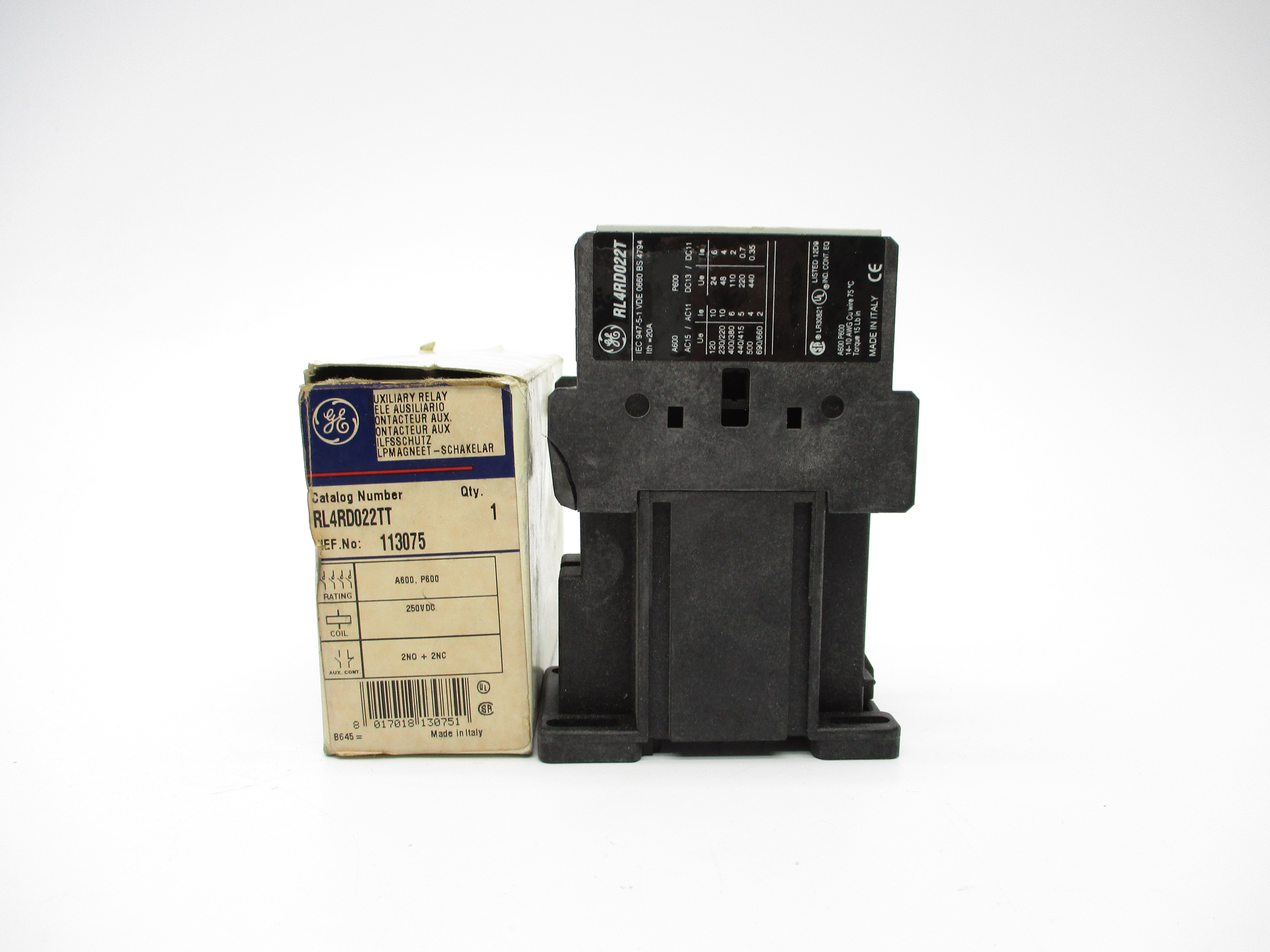 GENERAL ELECTRIC RL4RD022TT 250VDC NSMP