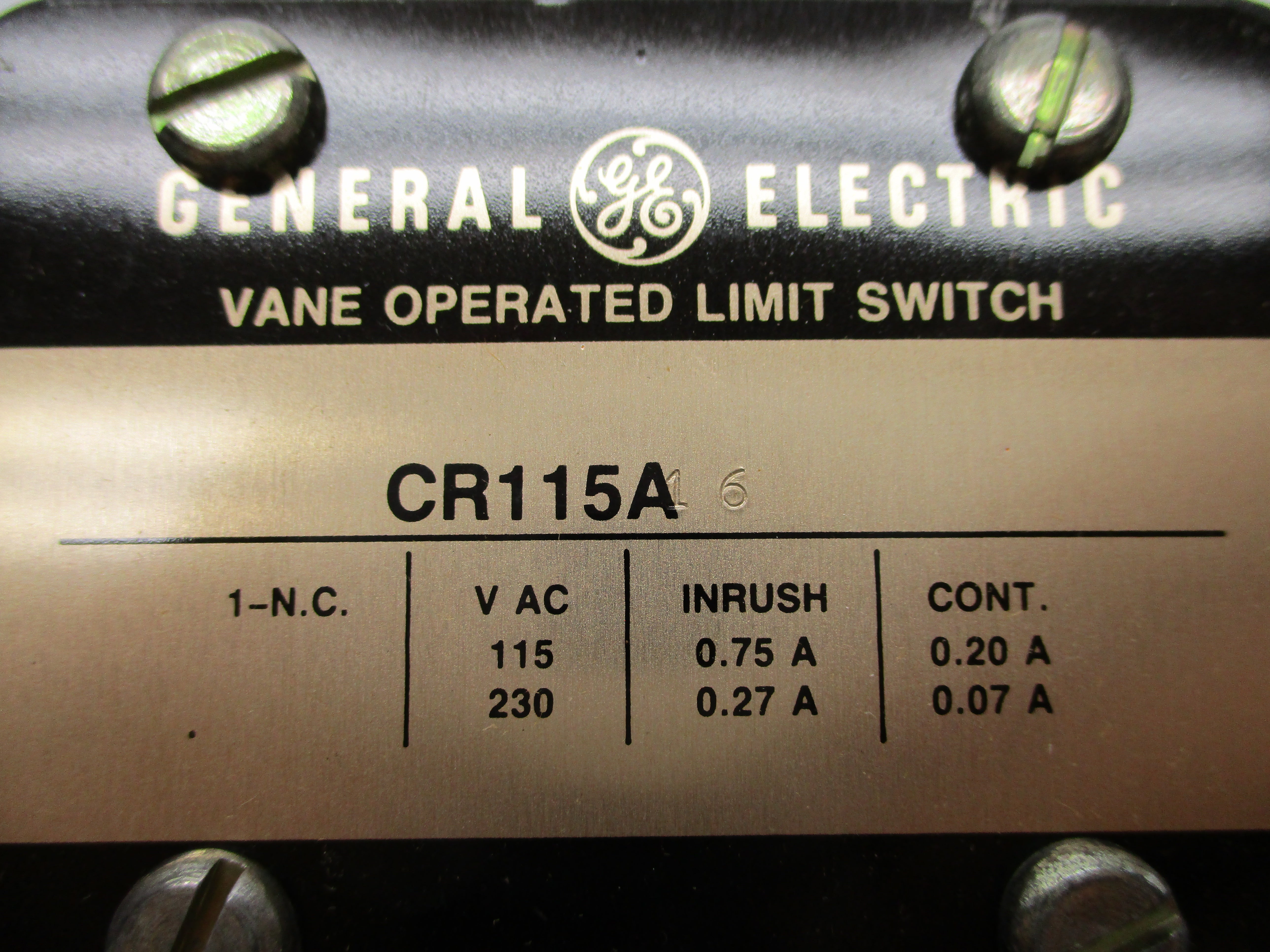 GENERAL ELECTRIC CR115A16 NSNP