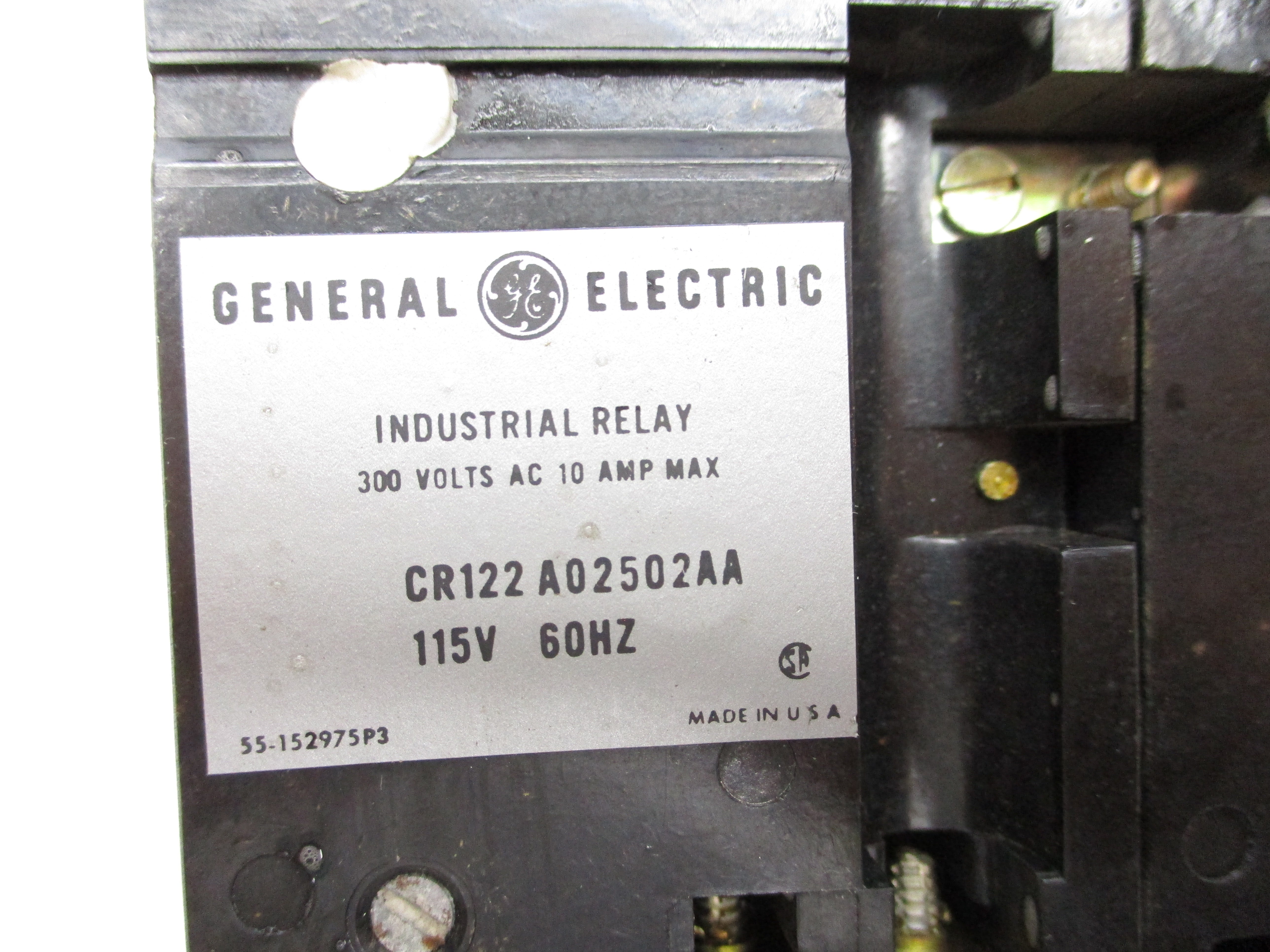 GENERAL ELECTRIC CR122A02502AA 115V 10A NSNP