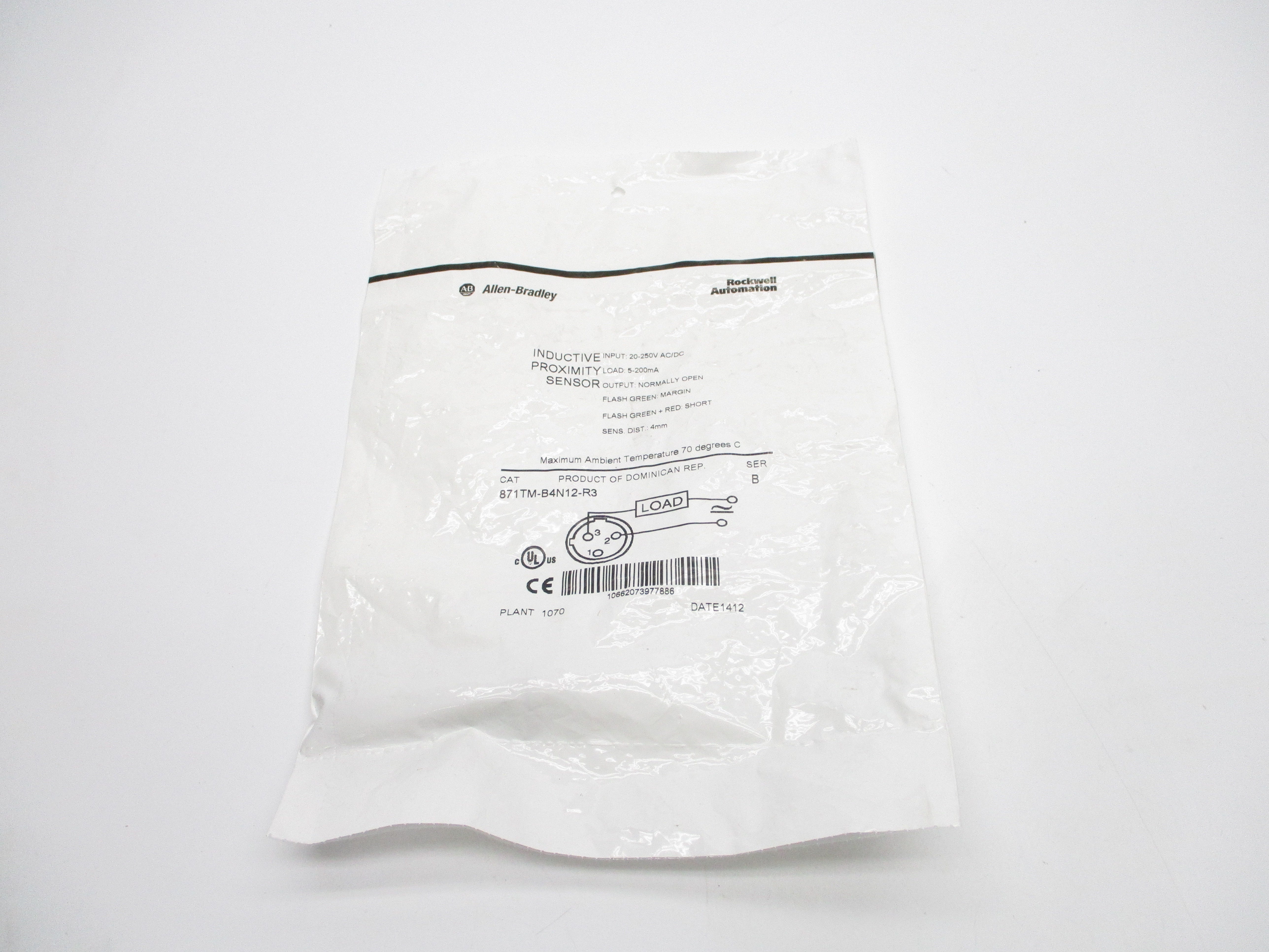ALLEN BRADLEY 871TM-B4N12-R3 SER. B 20-250VAC/DC NSMP