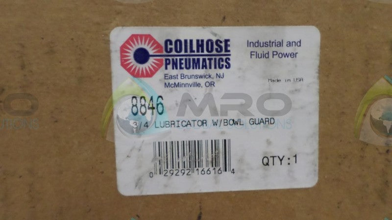COILHOUSE PNEUMATICS 8846 LUBRICATOR W/ BOWL GUARD *NEW IN BOX*