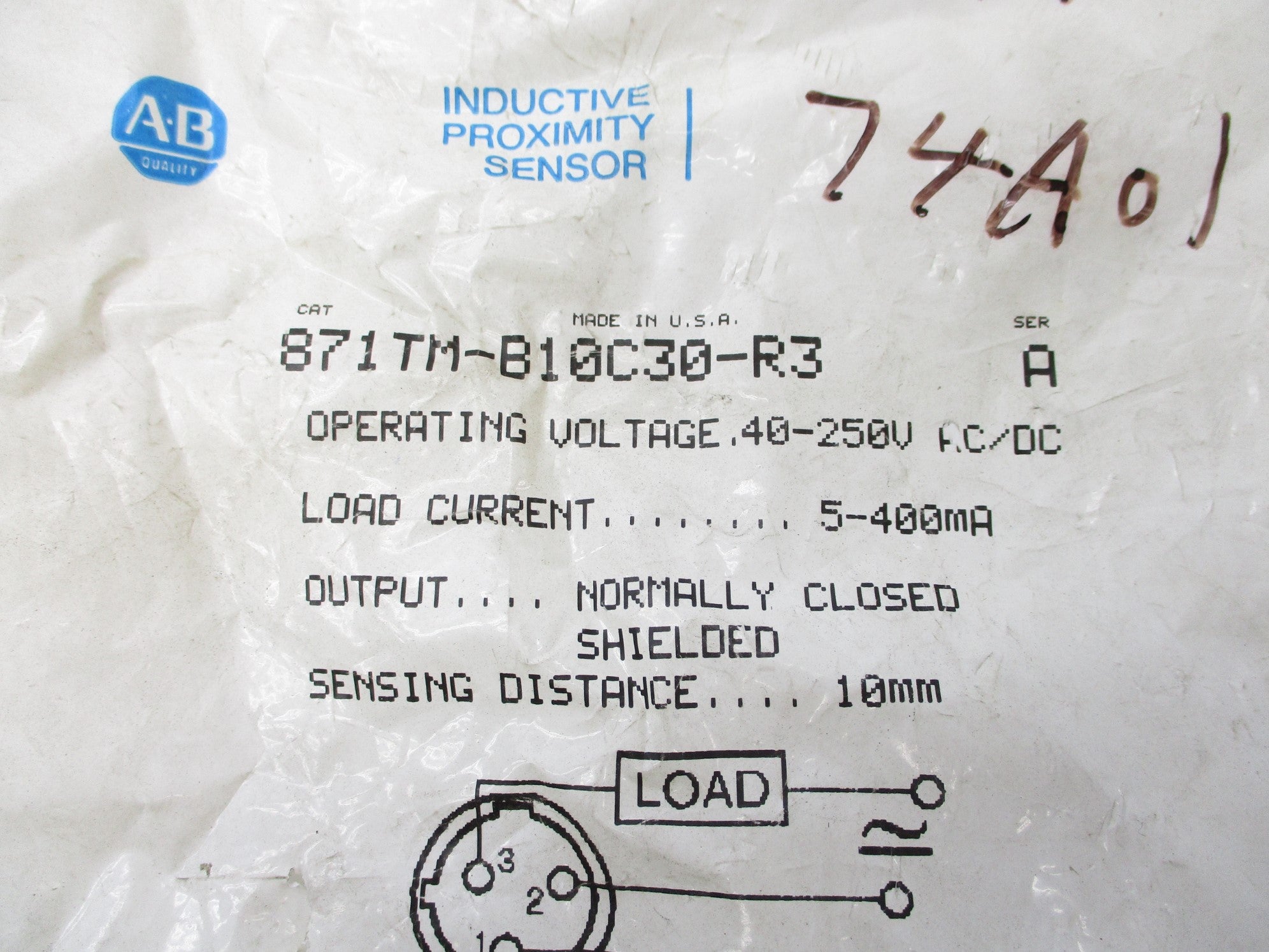 ALLEN BRADLEY 871TM-B10C30-R3 SER. A NSMP