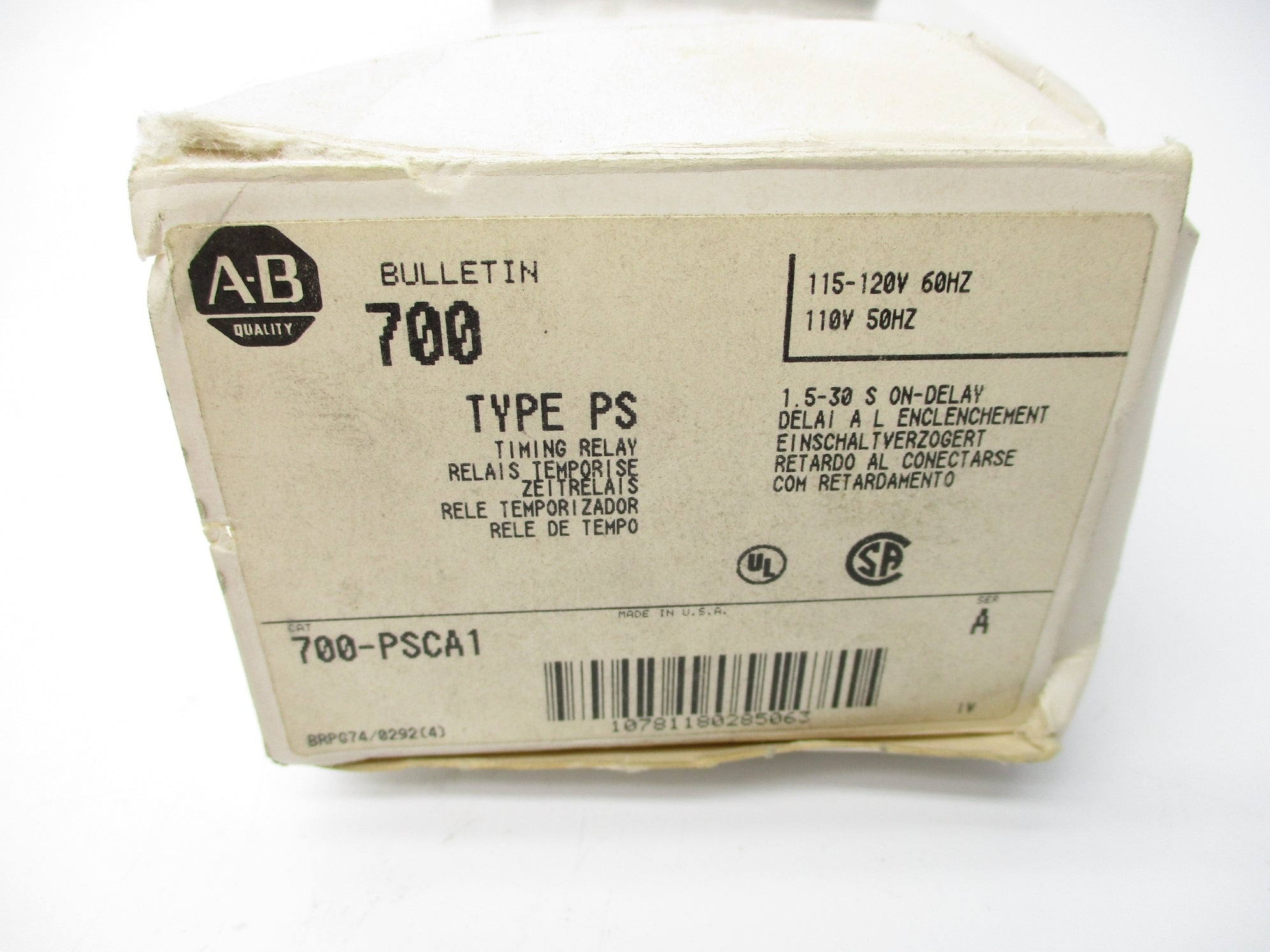 ALLEN BRADLEY 700-PSCA1 SER. A 110/120V (WH) NSMP