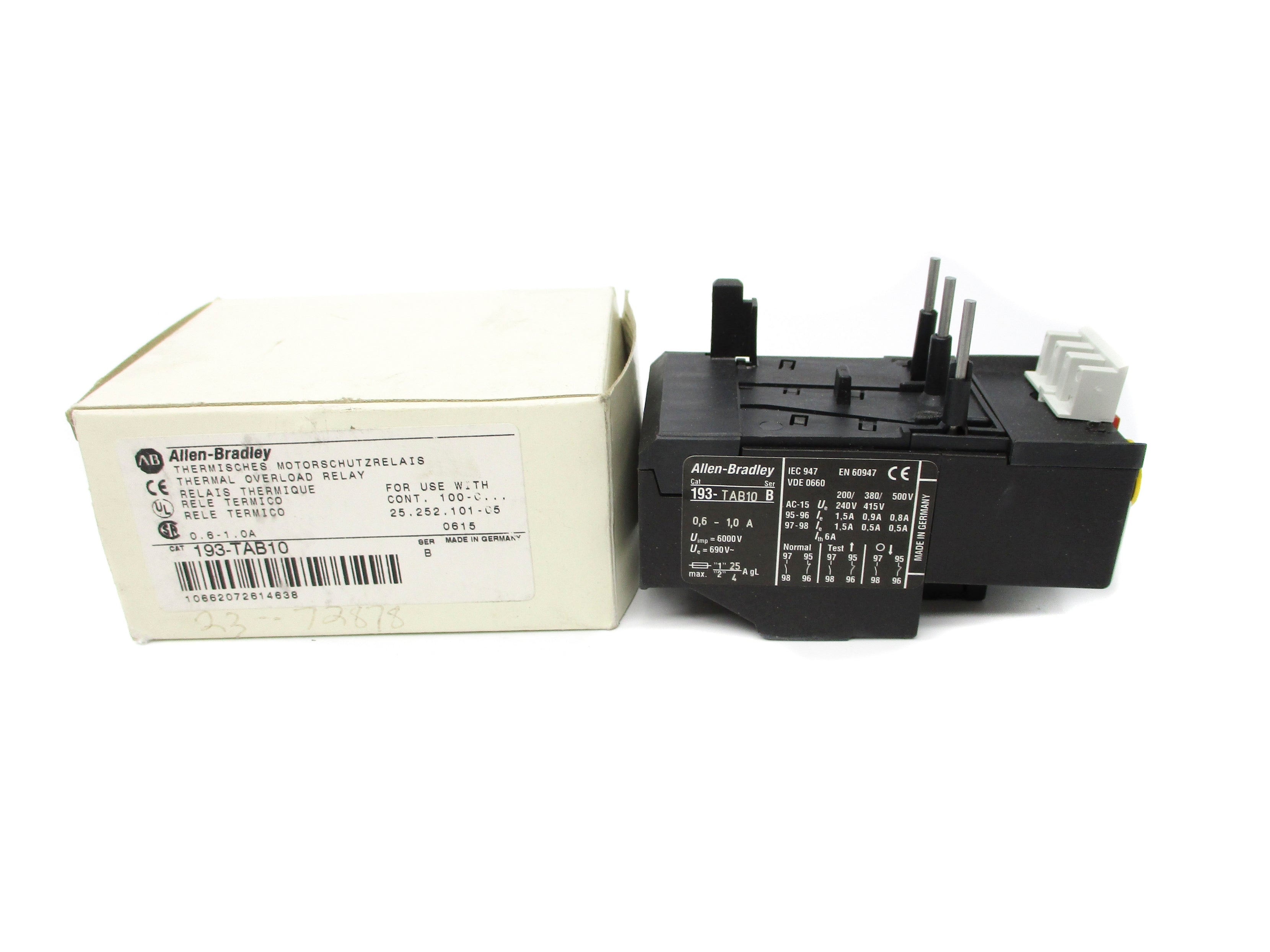 INDUSTRIAL SPARE PART 193-TAB10 SER. B 0.6-1.0A (WH) NSMP