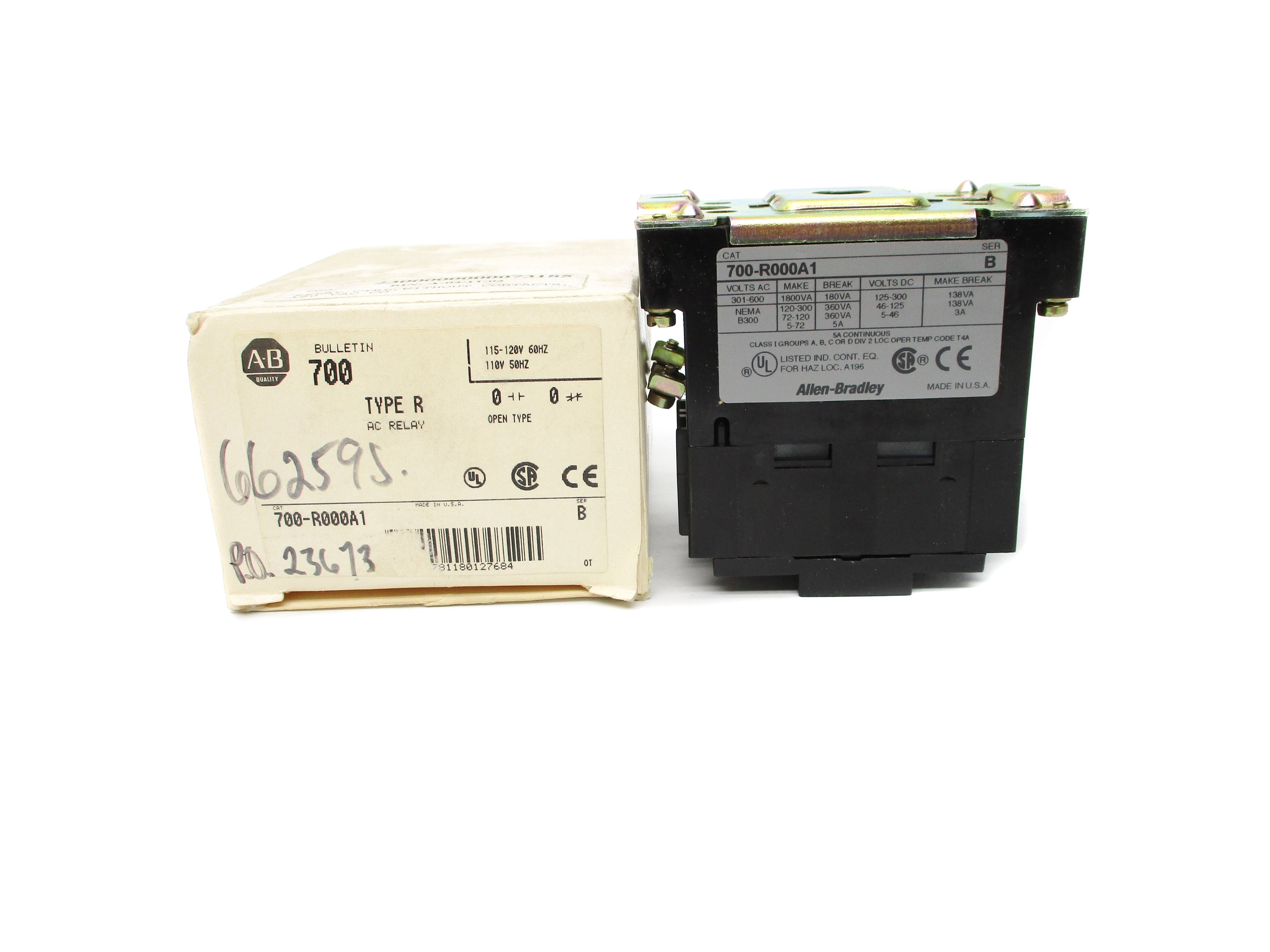 INDUSTRIAL SPARE PART 700-R000A1 SER. B 110/120V (WH) NSMP