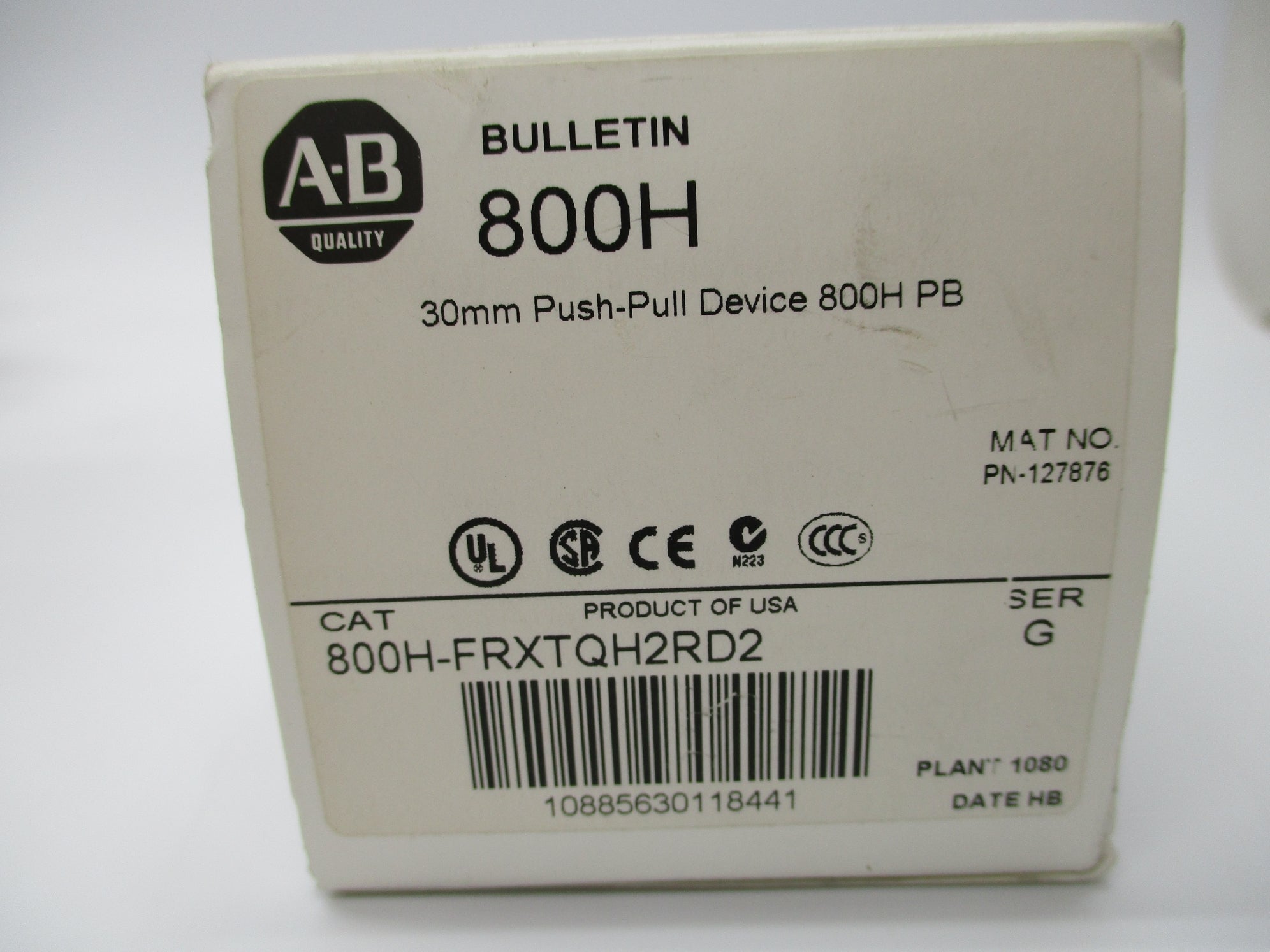 ALLEN BRADLEY 800H-FRXTQH2RD2 SER. G (WH) NSMP