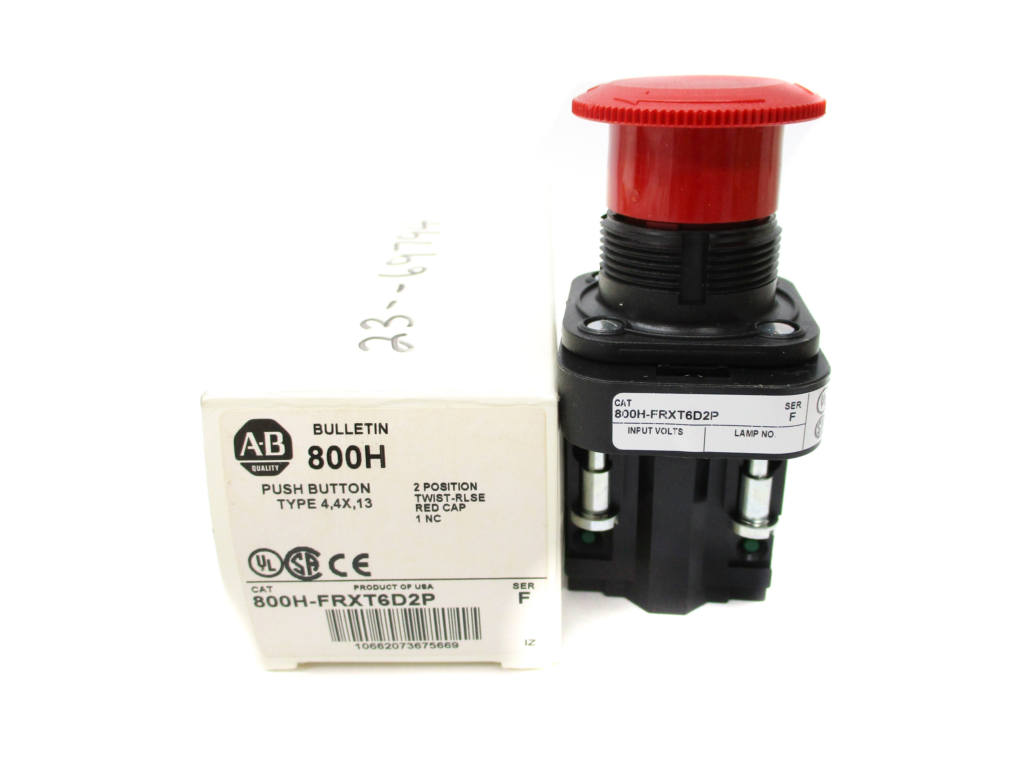 ALLEN BRADLEY 800H-FRXT6D2P SER. F (WH) NSMP