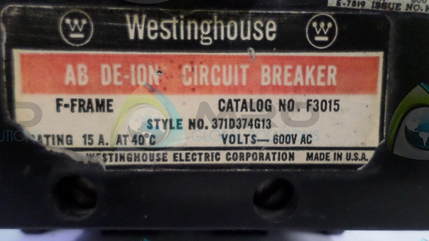 WESTINGHOUSE F3015 CIRCUIT BREAKER *NEW NO BOX*