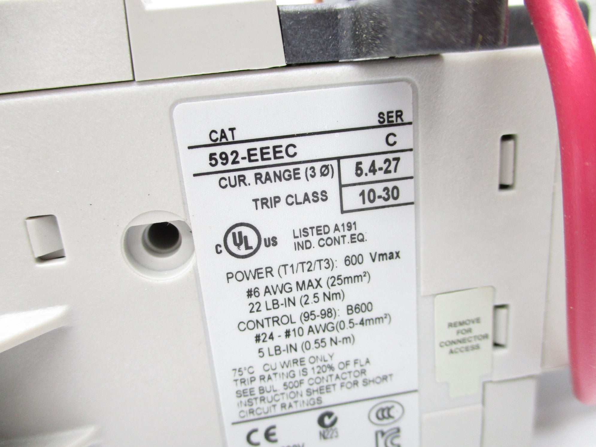ALLEN BRADLEY 592-EEEC SER. C 5.4-27A NSNP