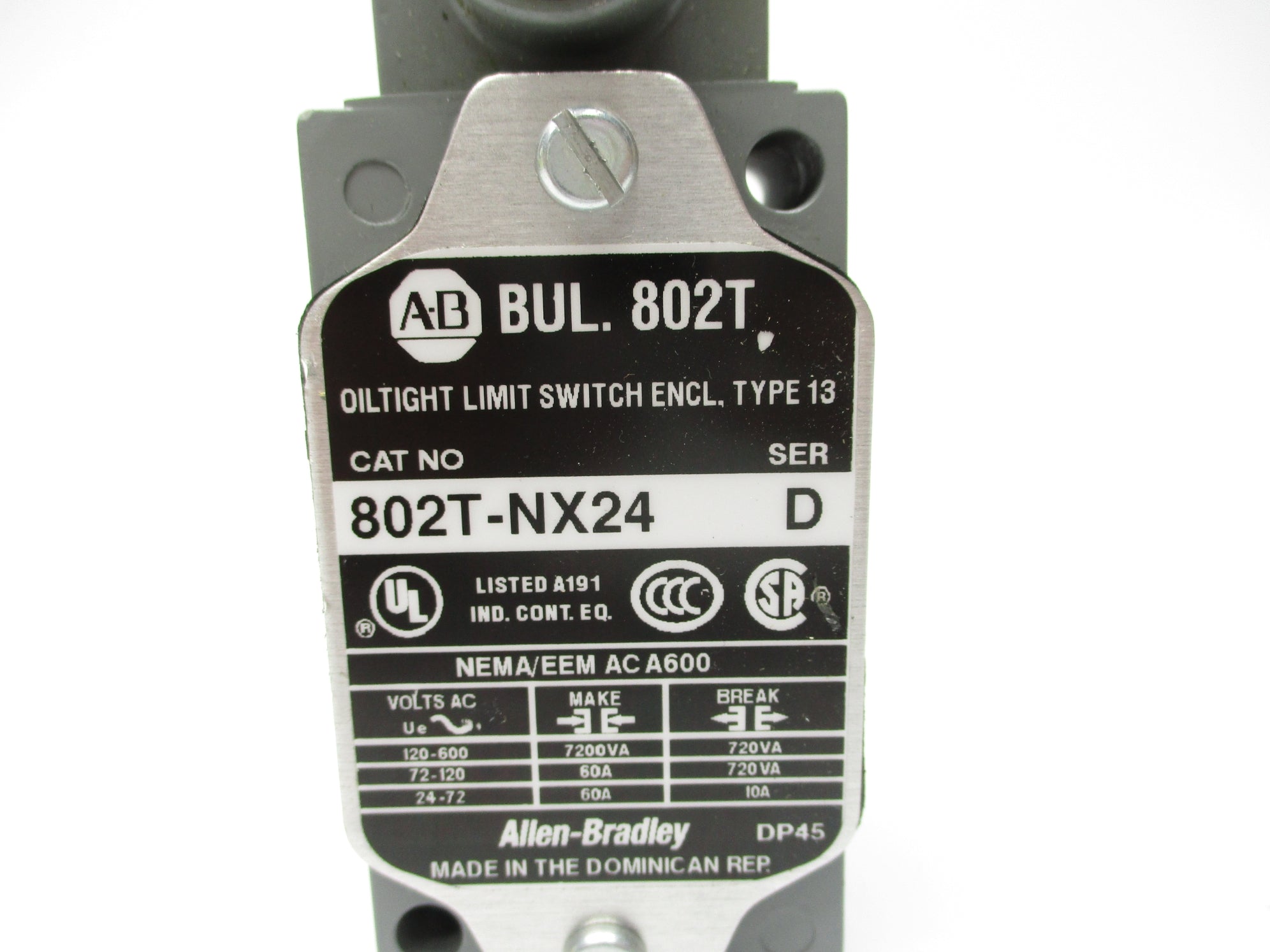 INDUSTRIAL SPARE PART 802T-NX24 SER. D NSNP