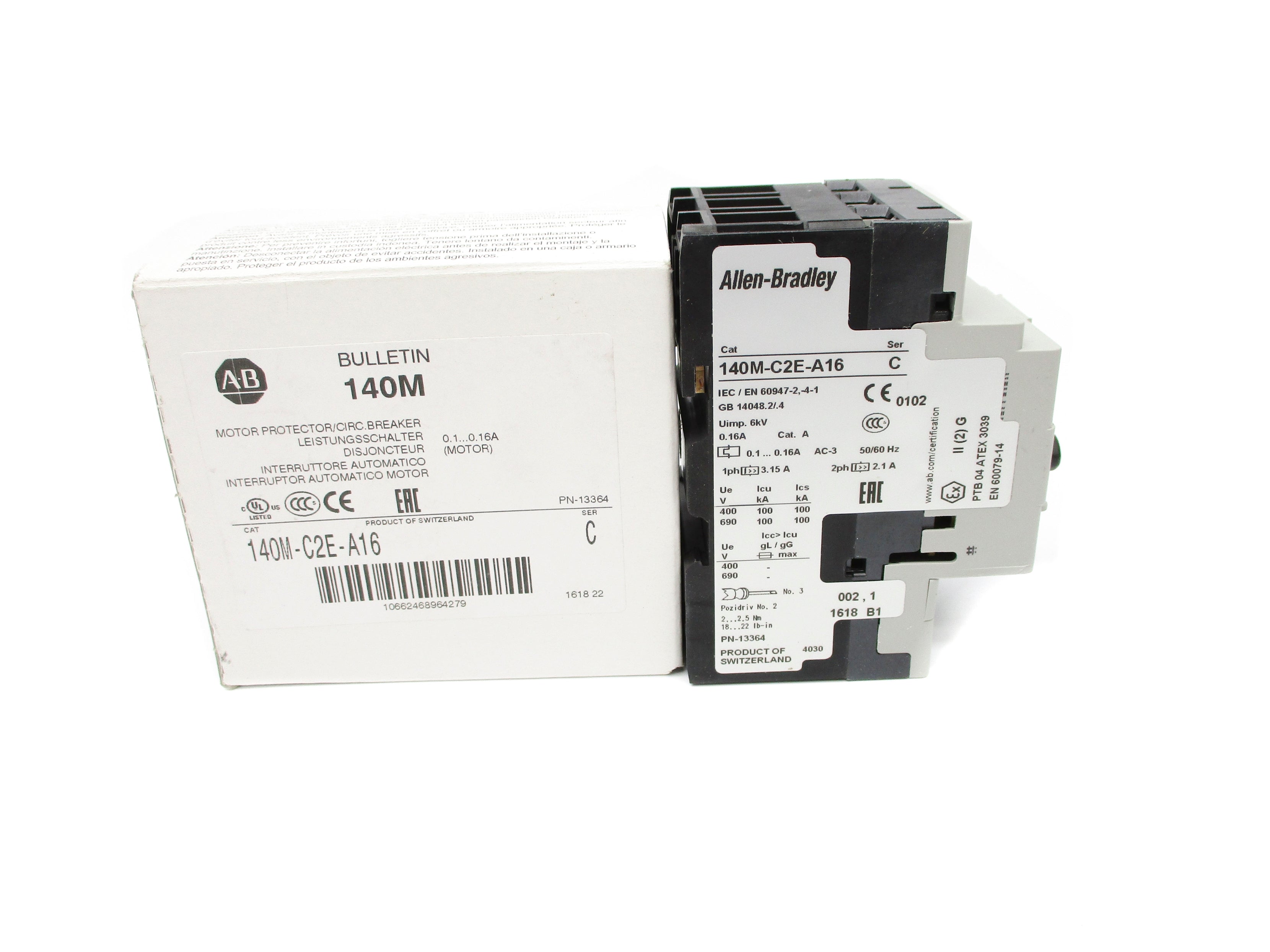 ALLEN BRADLEY 140M-C2E-A16 SER. C (WH) NSMP