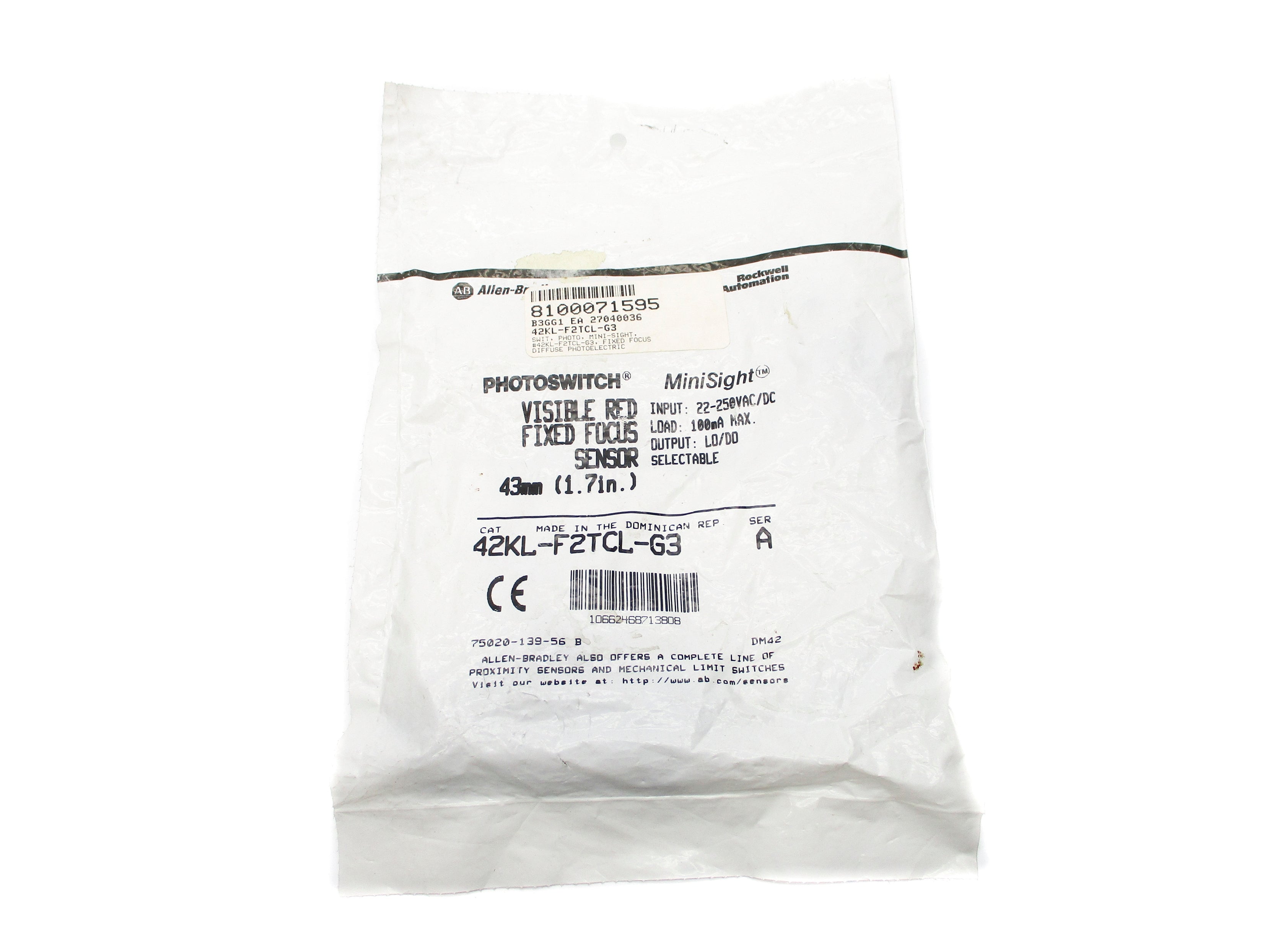 ALLEN BRADLEY 42KL-F2TCL-G3 SER. A NSMP