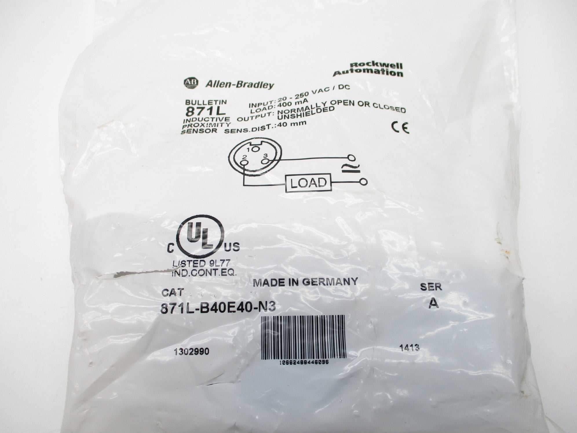 INDUSTRIAL SPARE PART 871L-B40E40-N3 SER. A 20-250VAC/DC NSMP