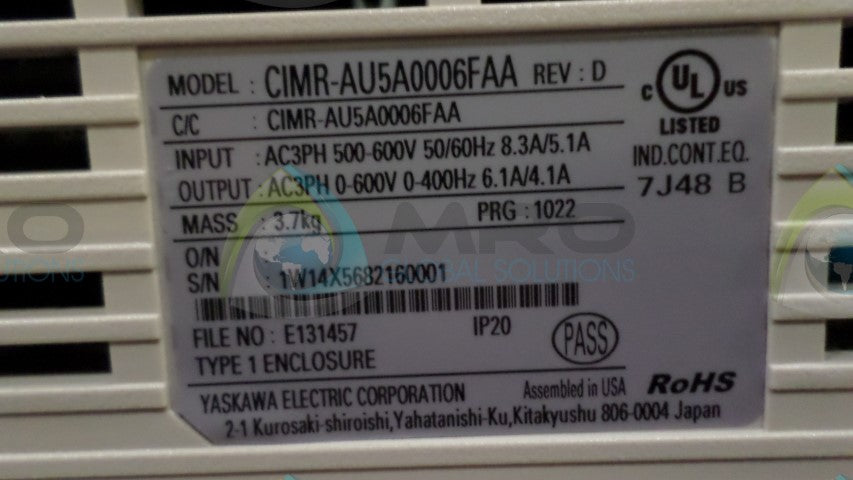 YASKAWA CIMR-AU5A0006FAA DIGITAL OPERATOR *NEW NO BOX*