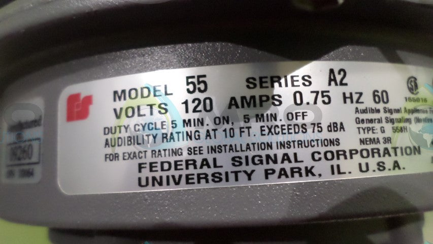 FEDERAL SIGNAL CORP. 55 HORN *NEW NO BOX*