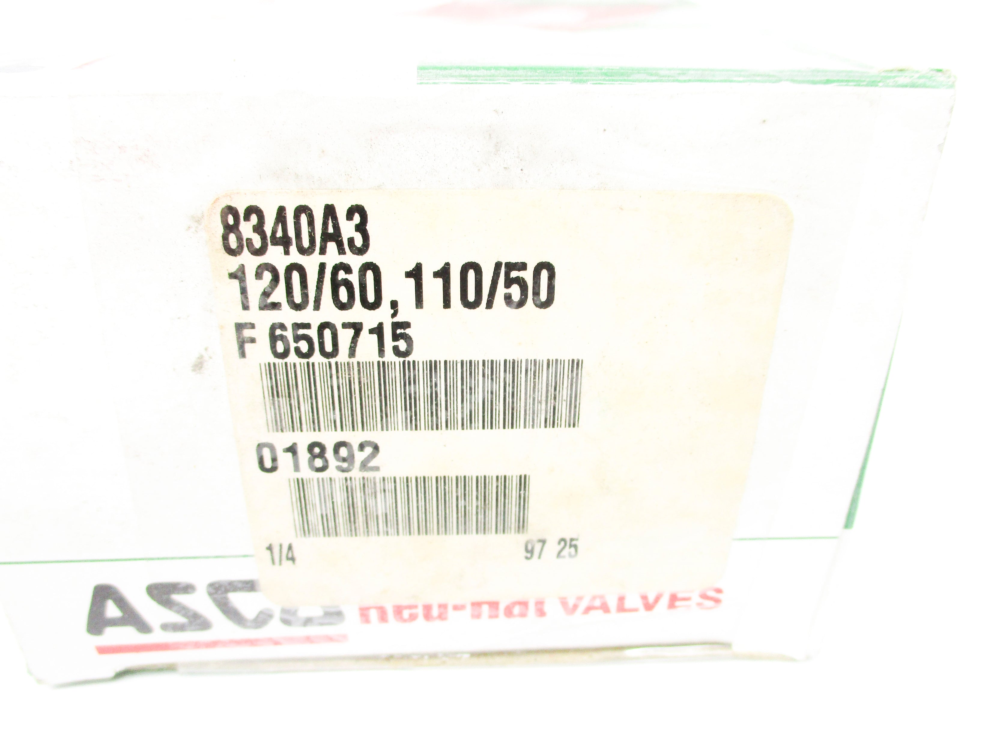 ASCO 8340A3 110/120V 150PSI NSMP