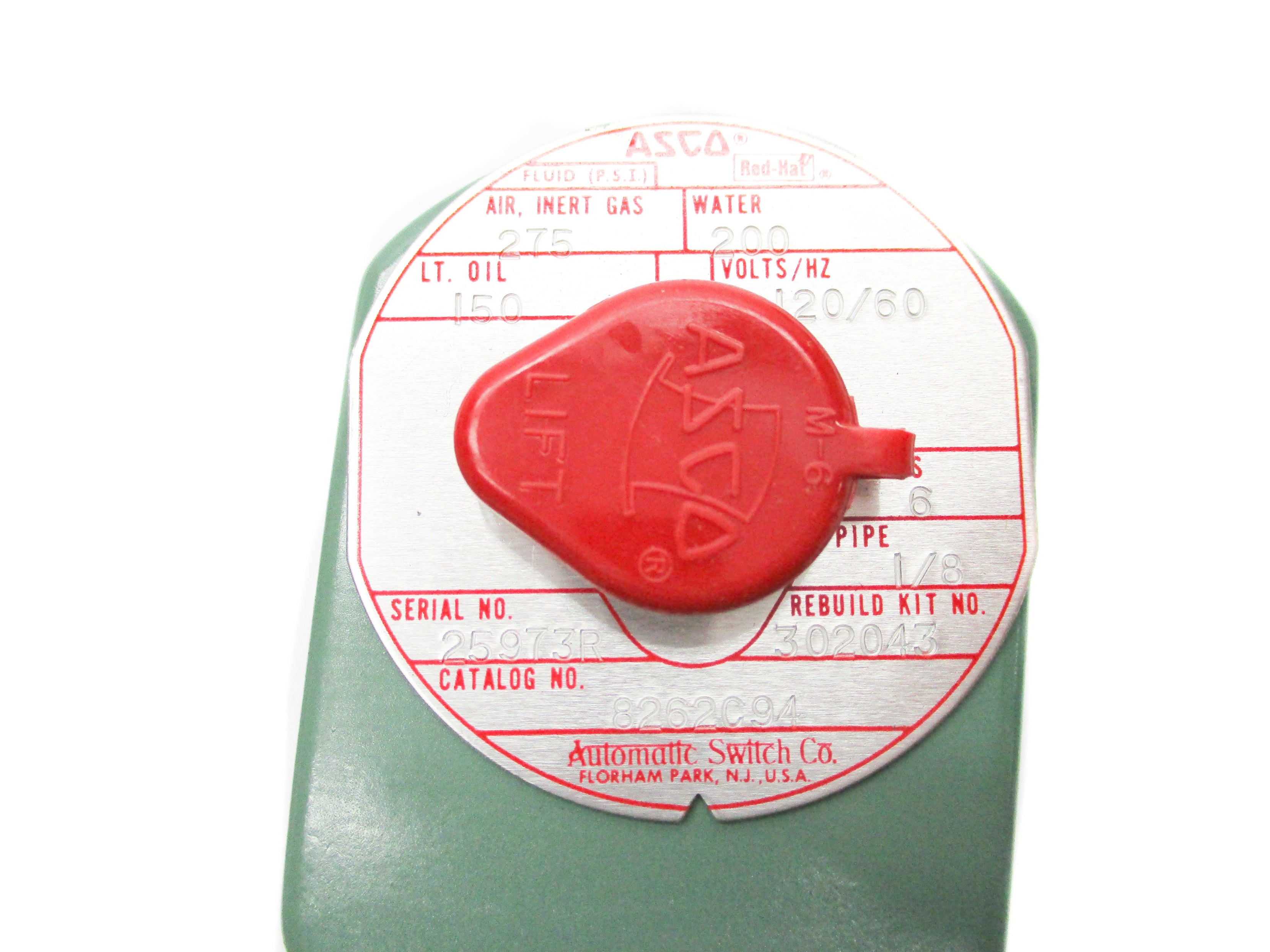 ASCO 8262C94 120V 200PSI 1/8" NSNP