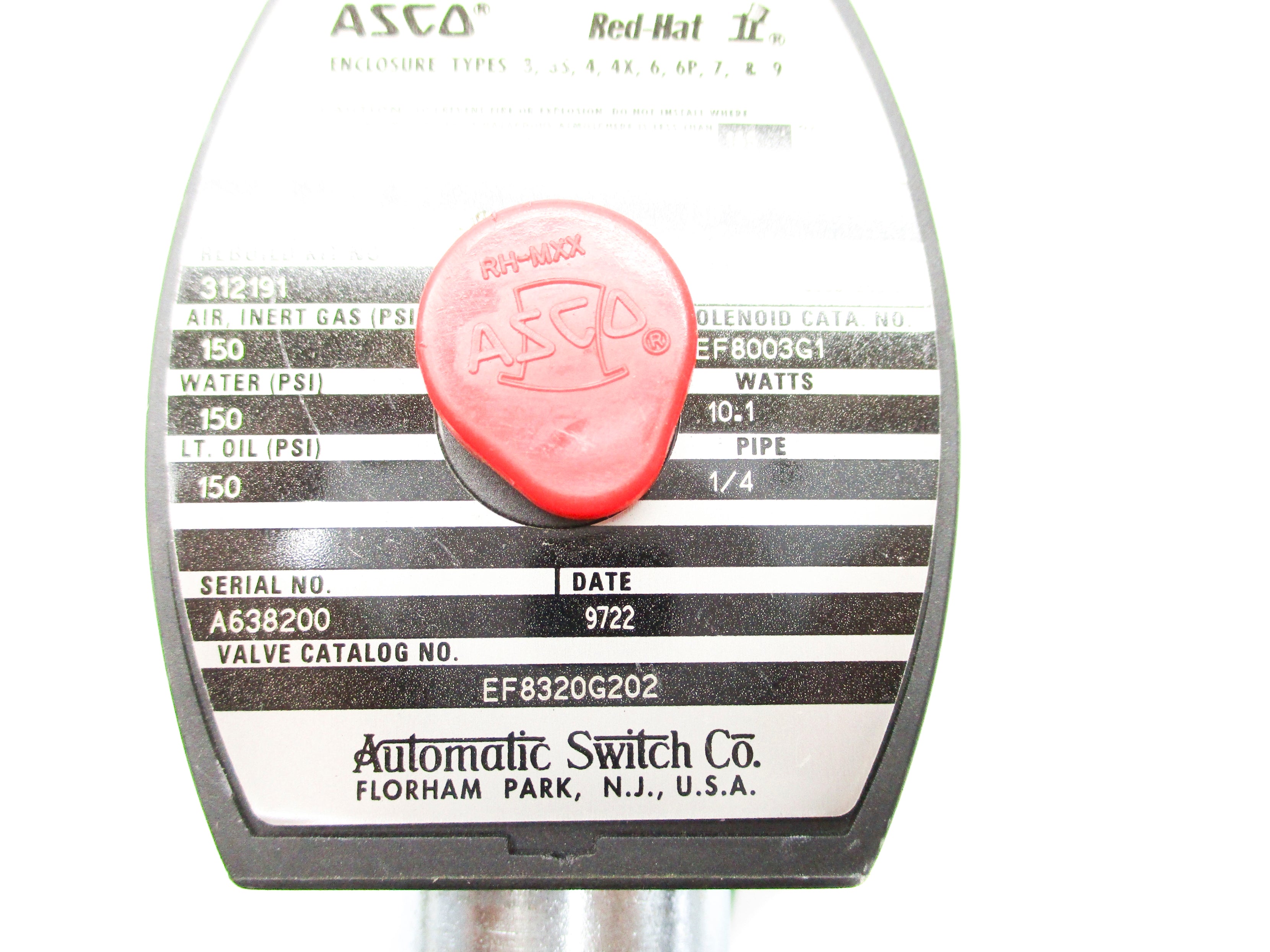 ASCO EF8320G202 120/60 110/50 150PSI NSNP