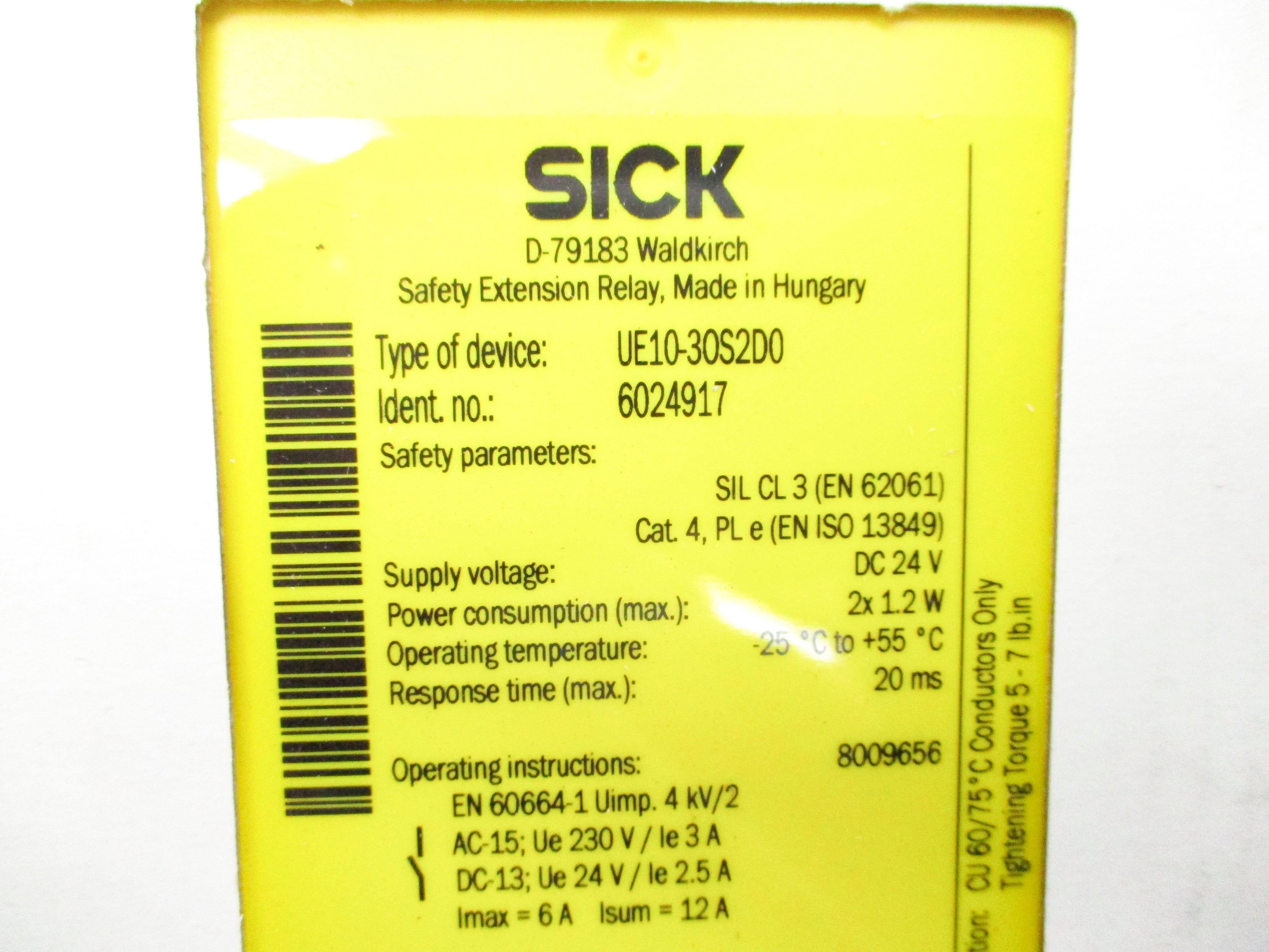 SICK UE10-3OS2D0 24VDC NSFS