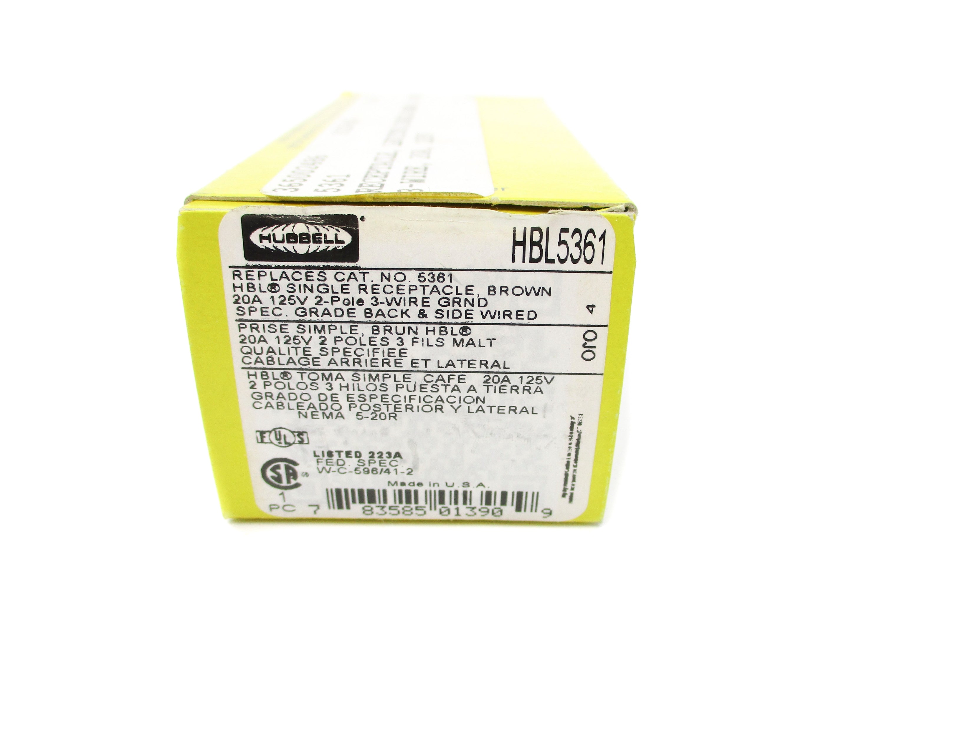 HUBBELL HBL5361 20A 125V NSMP