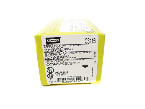 HUBBELL CS115I 120/277VAC 15A NSMP