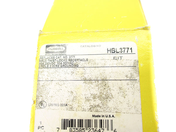 HUBBELL HBL3771 600VAC 50A NSMP