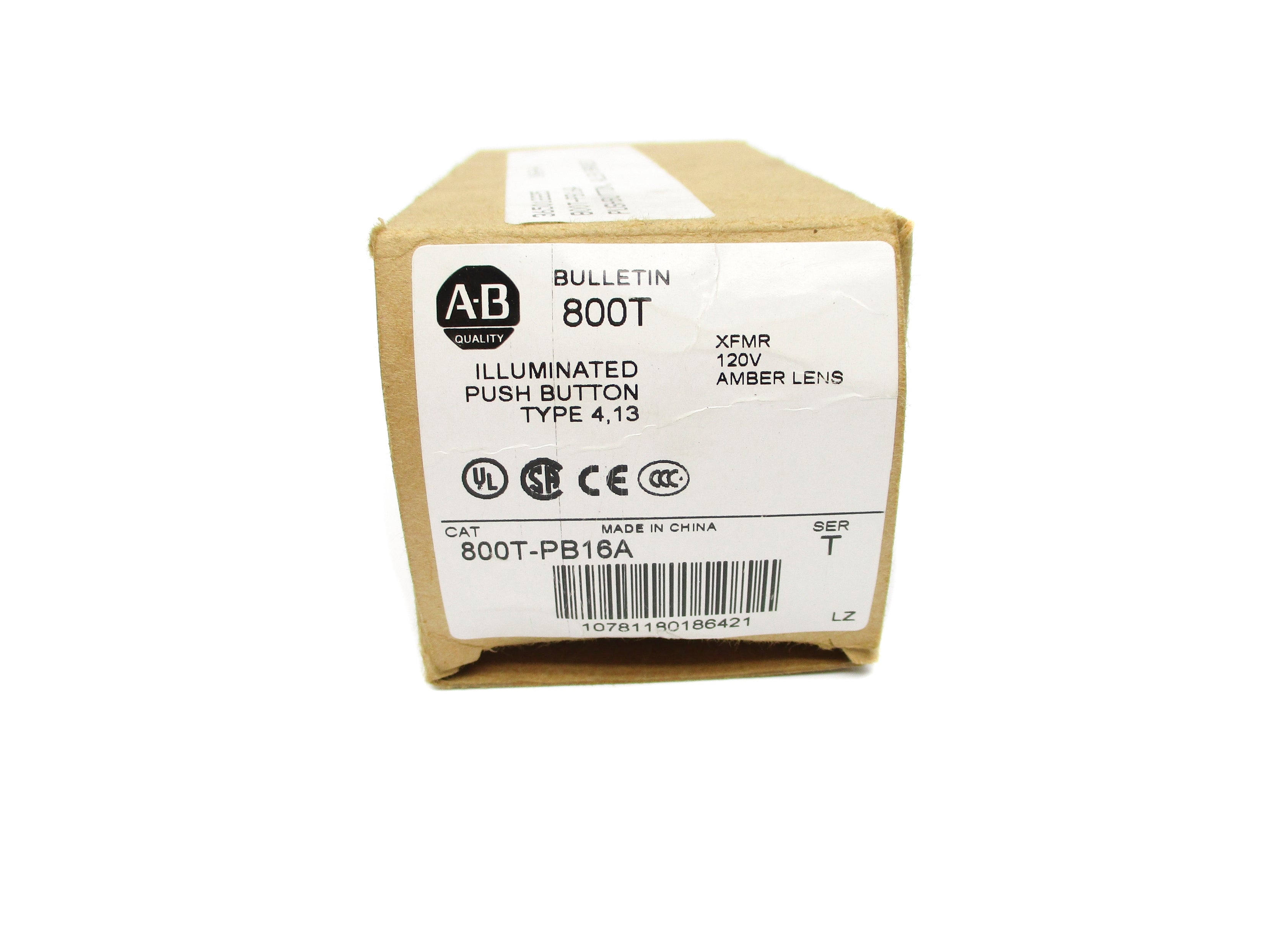 ALLEN BRADLEY 800T-PB16A SER. T (BR/WH) NSMP