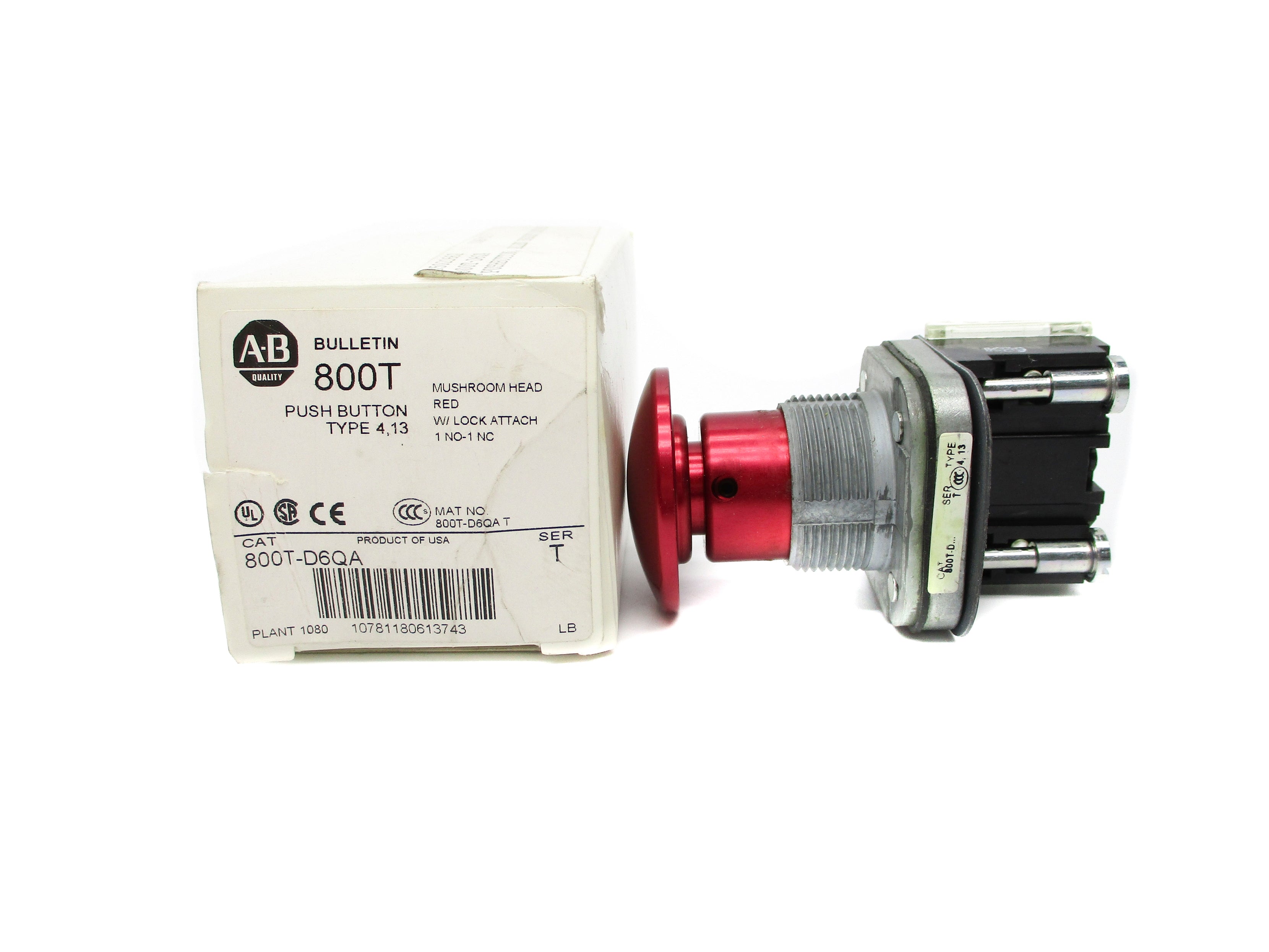 ALLEN BRADLEY 800T-D6QA SER. T (WH) NSMP