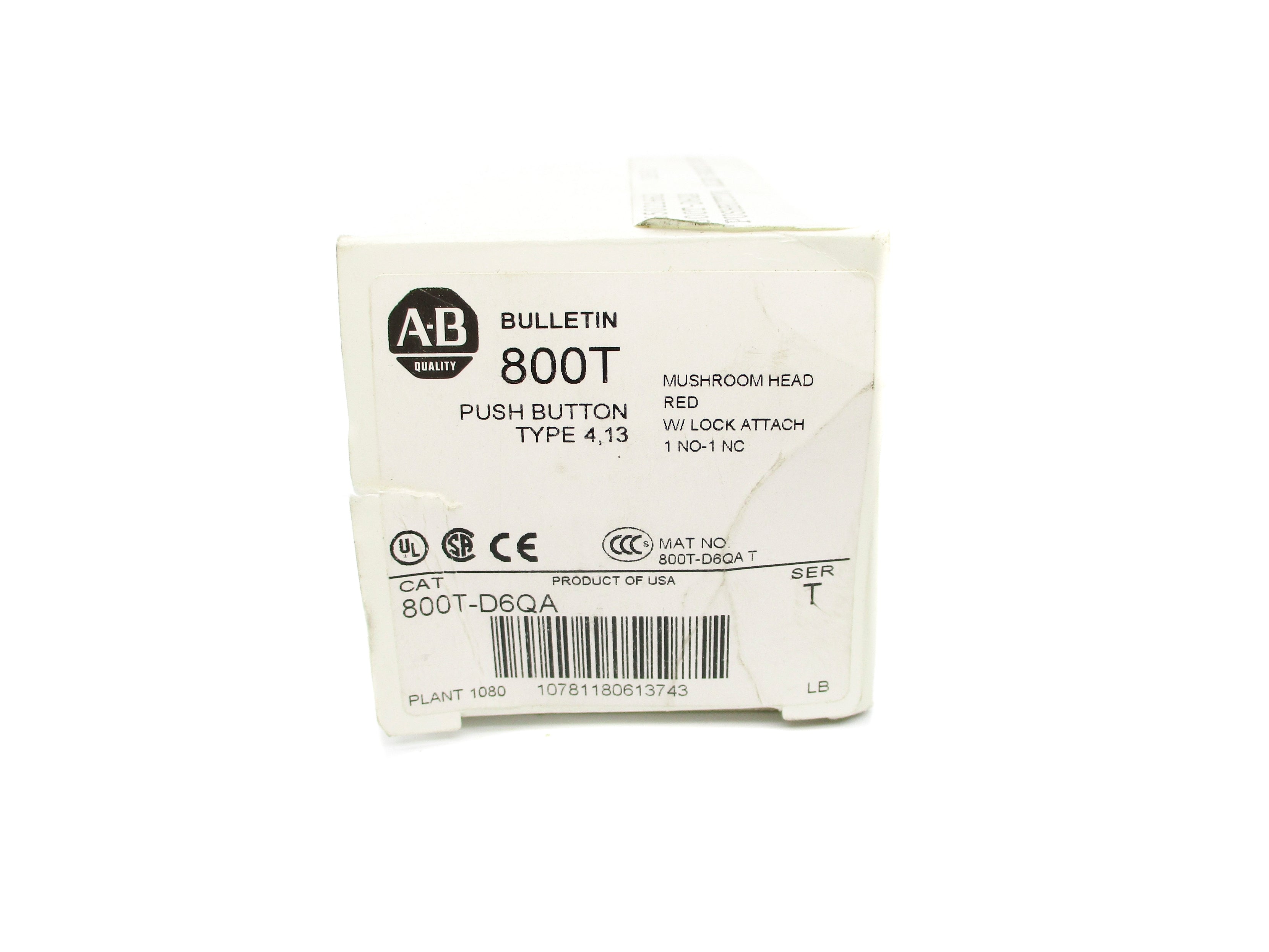 ALLEN BRADLEY 800T-D6QA SER. T (WH) NSMP