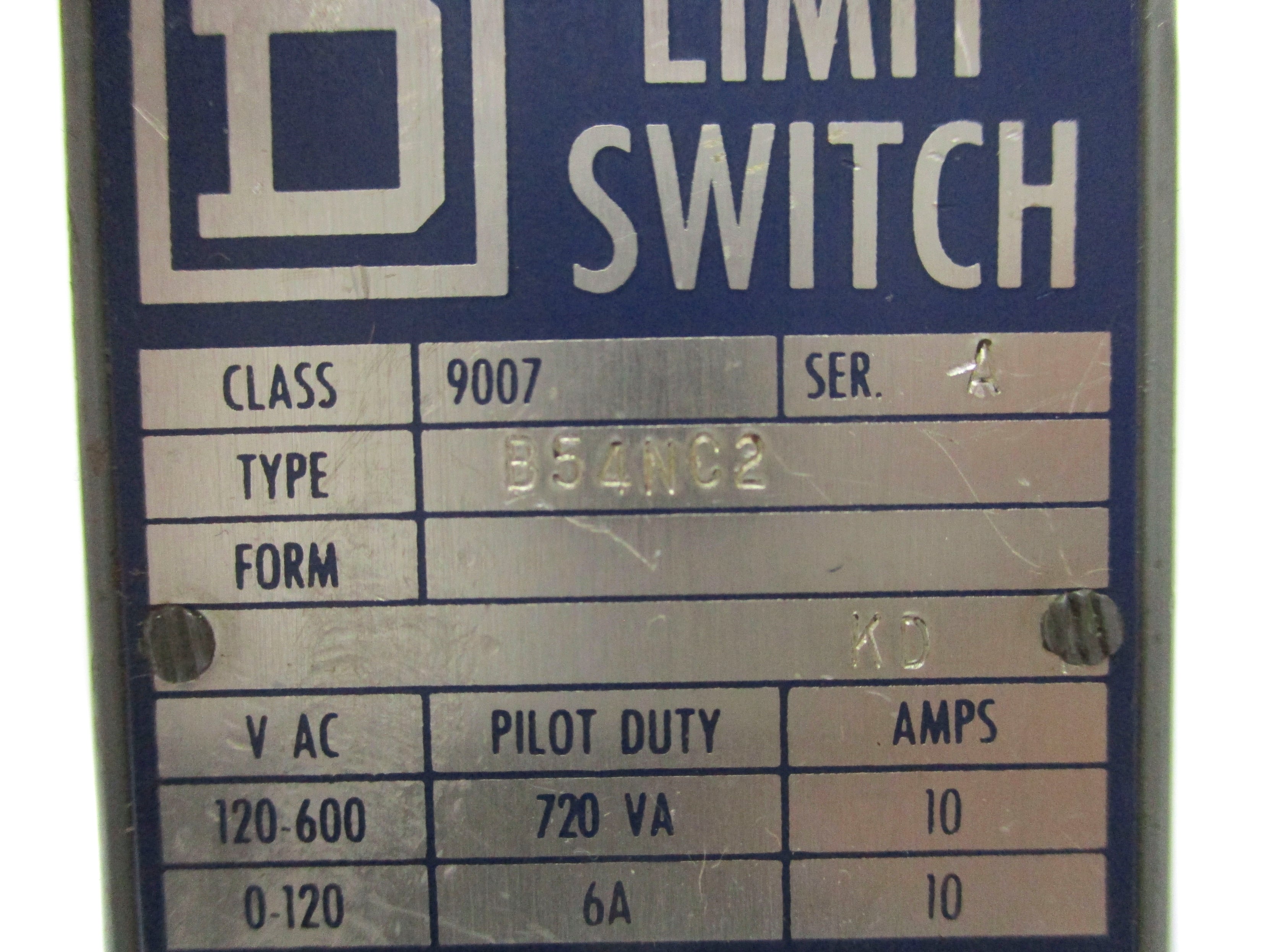 SQUARE D 9007B54NC2 SER. A UNMP